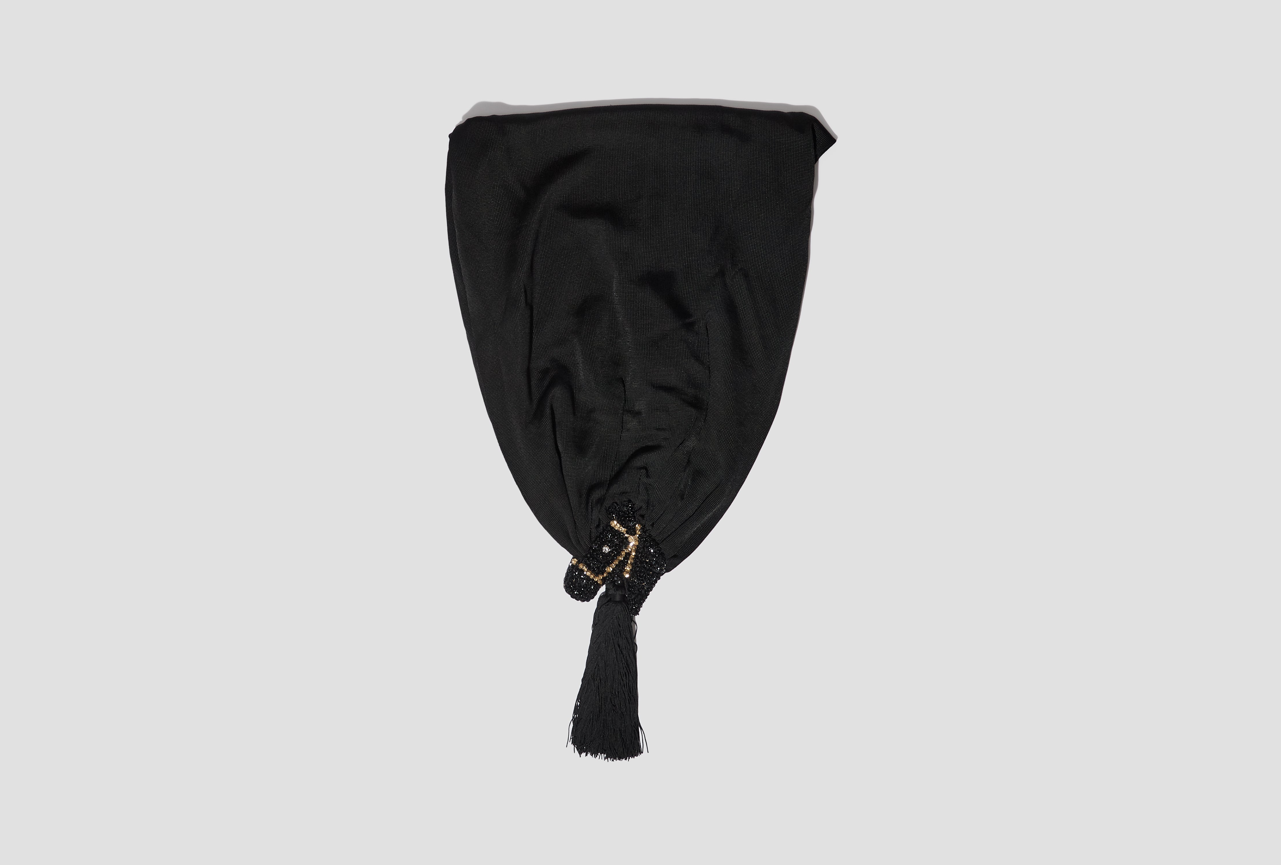 SEQUIN PONY SCARF MRF26AC008 Black