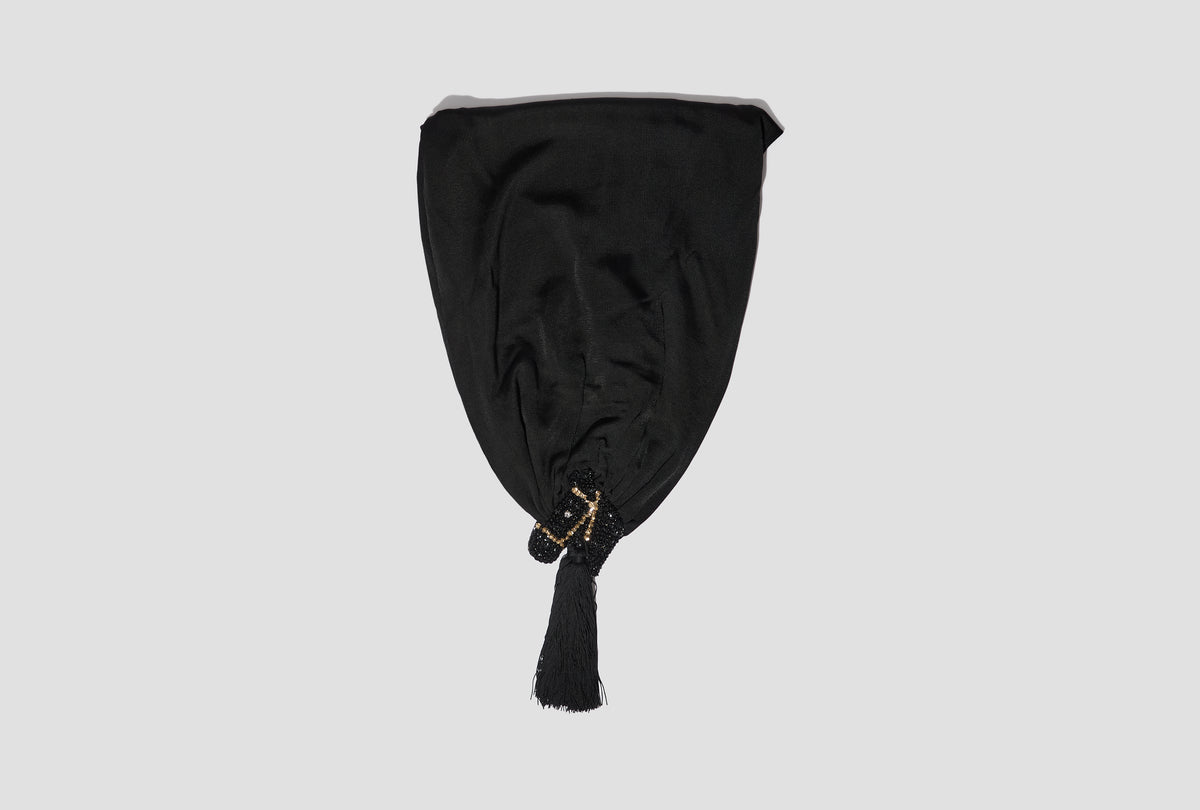SEQUIN PONY SCARF MRF26AC008 Black