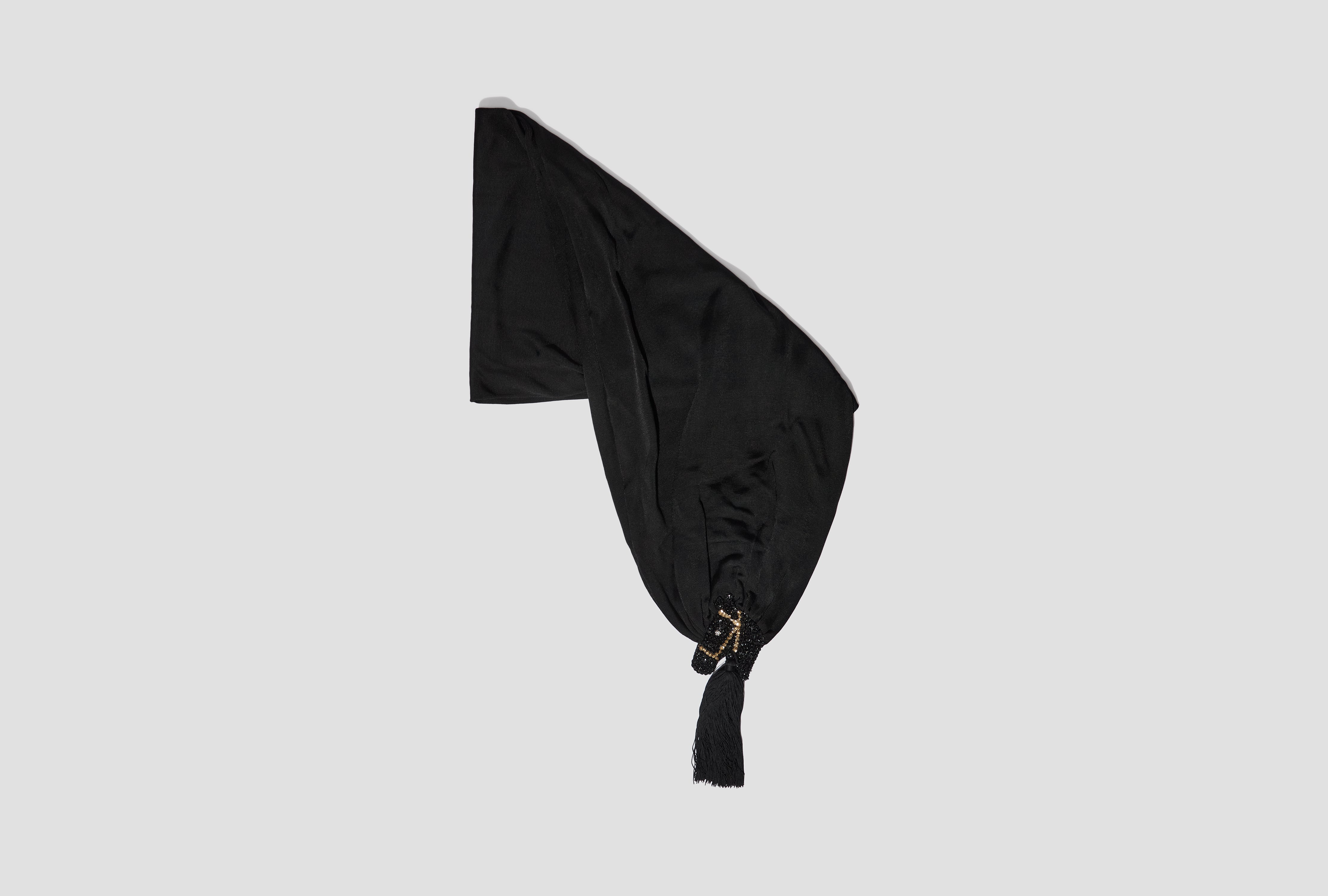 SEQUIN PONY SCARF MRF26AC008 Black