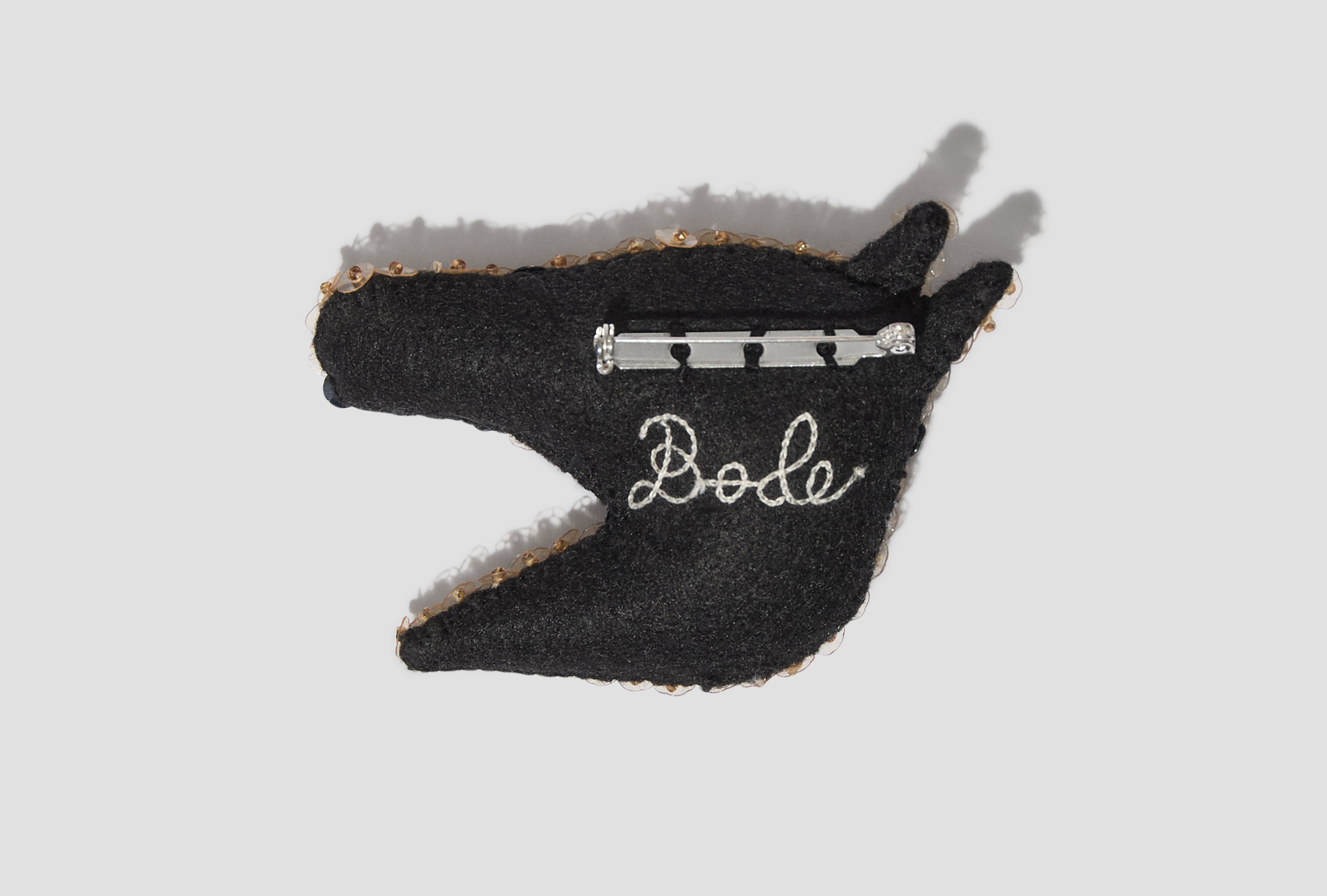 SEQUIN PONY BROOCH MRF26AC012 Brown