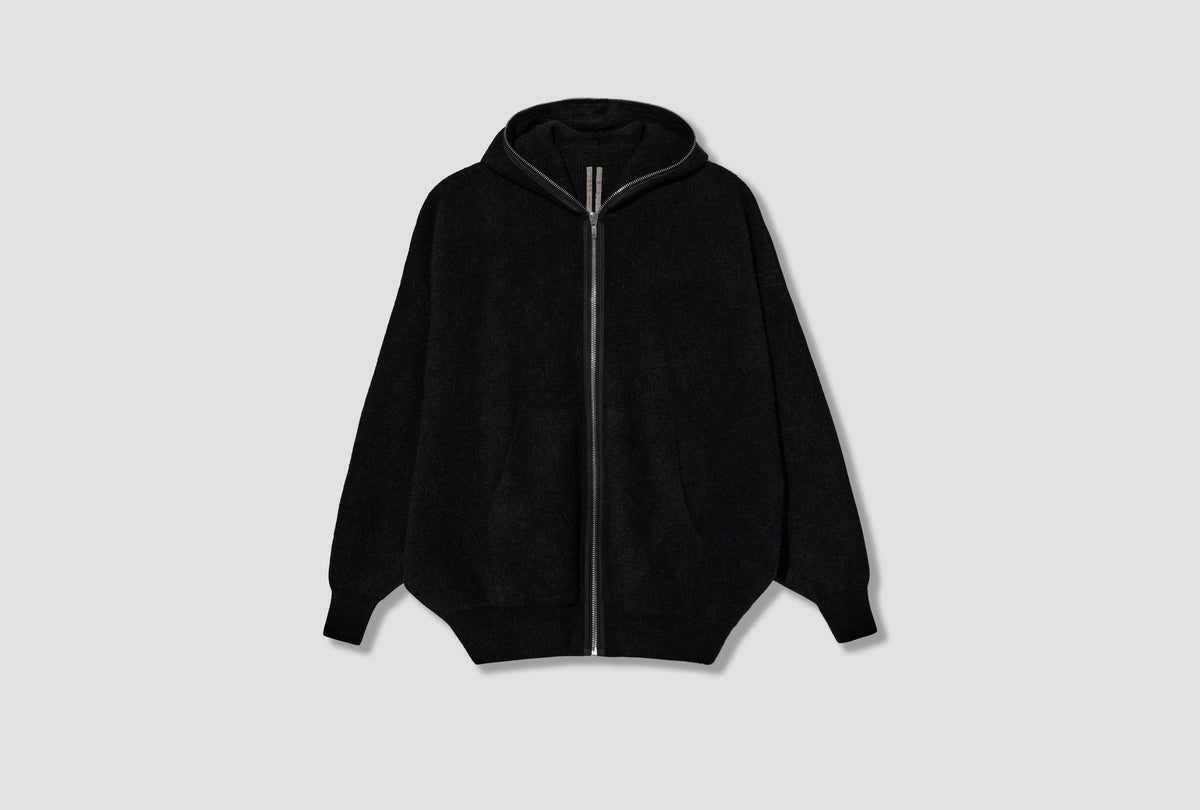 GIMP HUN HOODIE - ALPACA KNIT / RU02F4687 KWP BLACK
