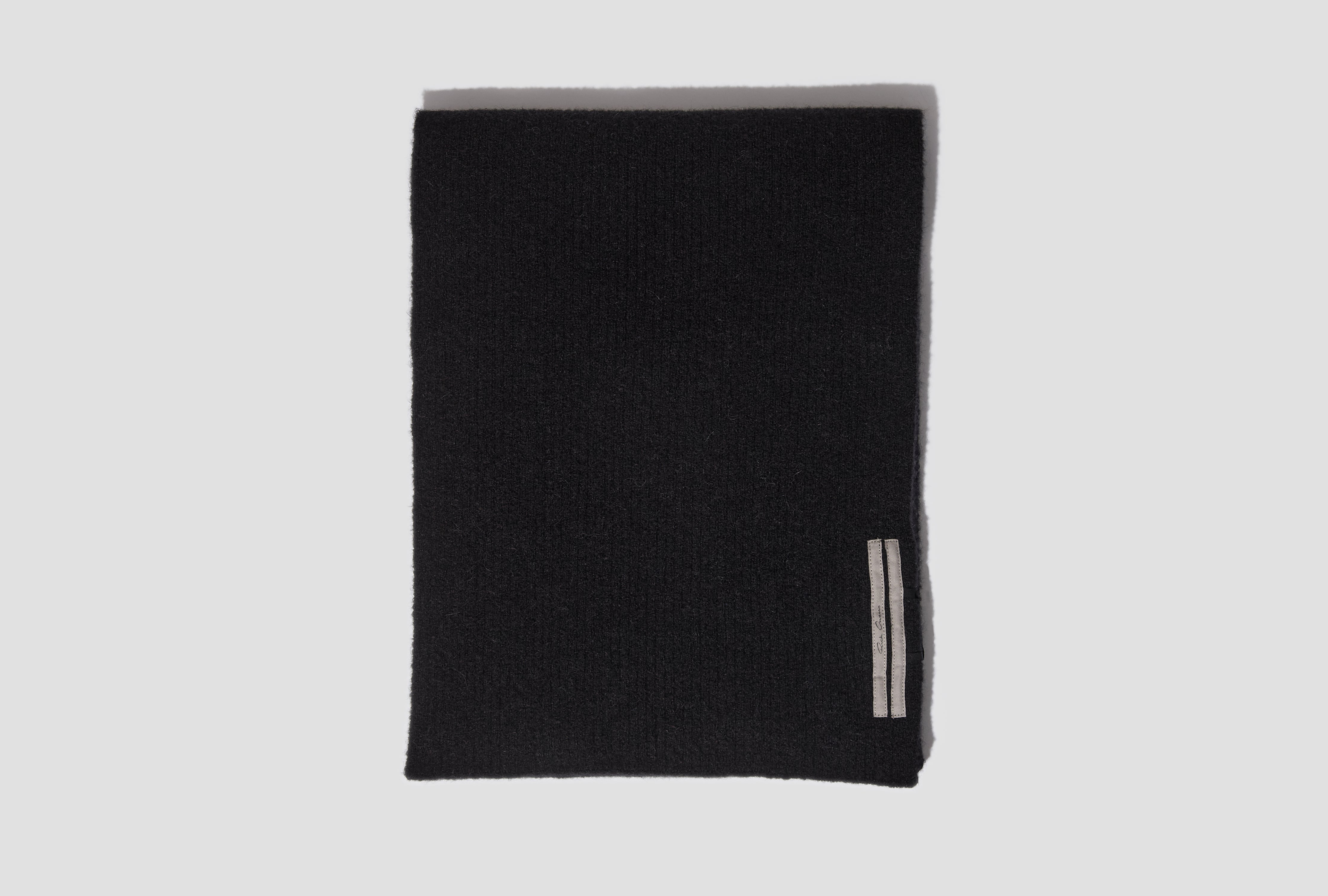 LONG SCARF - ALPACA KNIT / RU02F4479 KWP BLACK