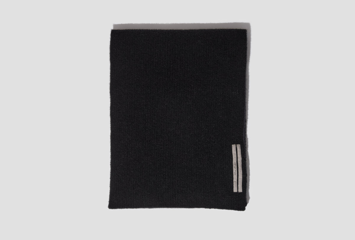 LONG SCARF - ALPACA KNIT / RU02F4479 KWP BLACK