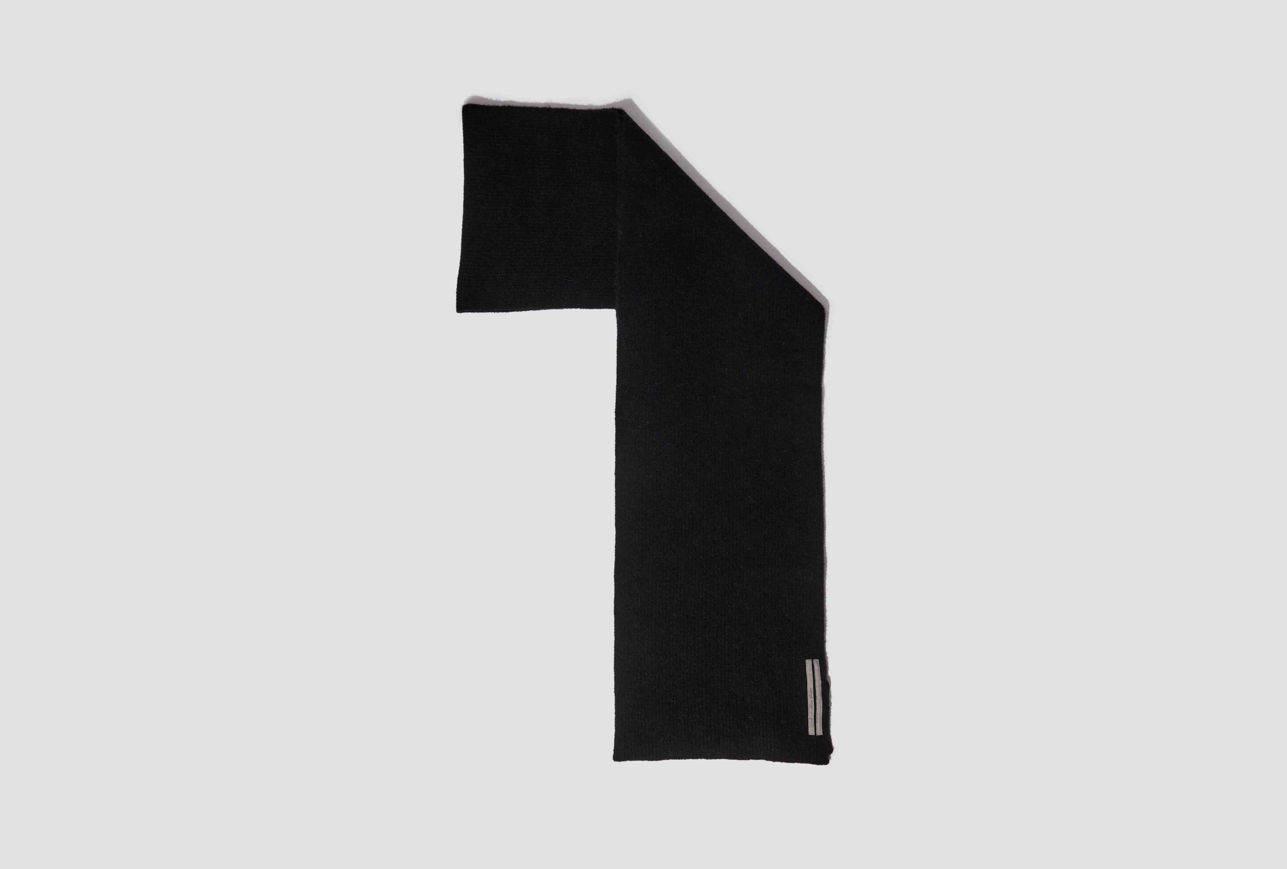 LONG SCARF - ALPACA KNIT / RU02F4479 KWP BLACK