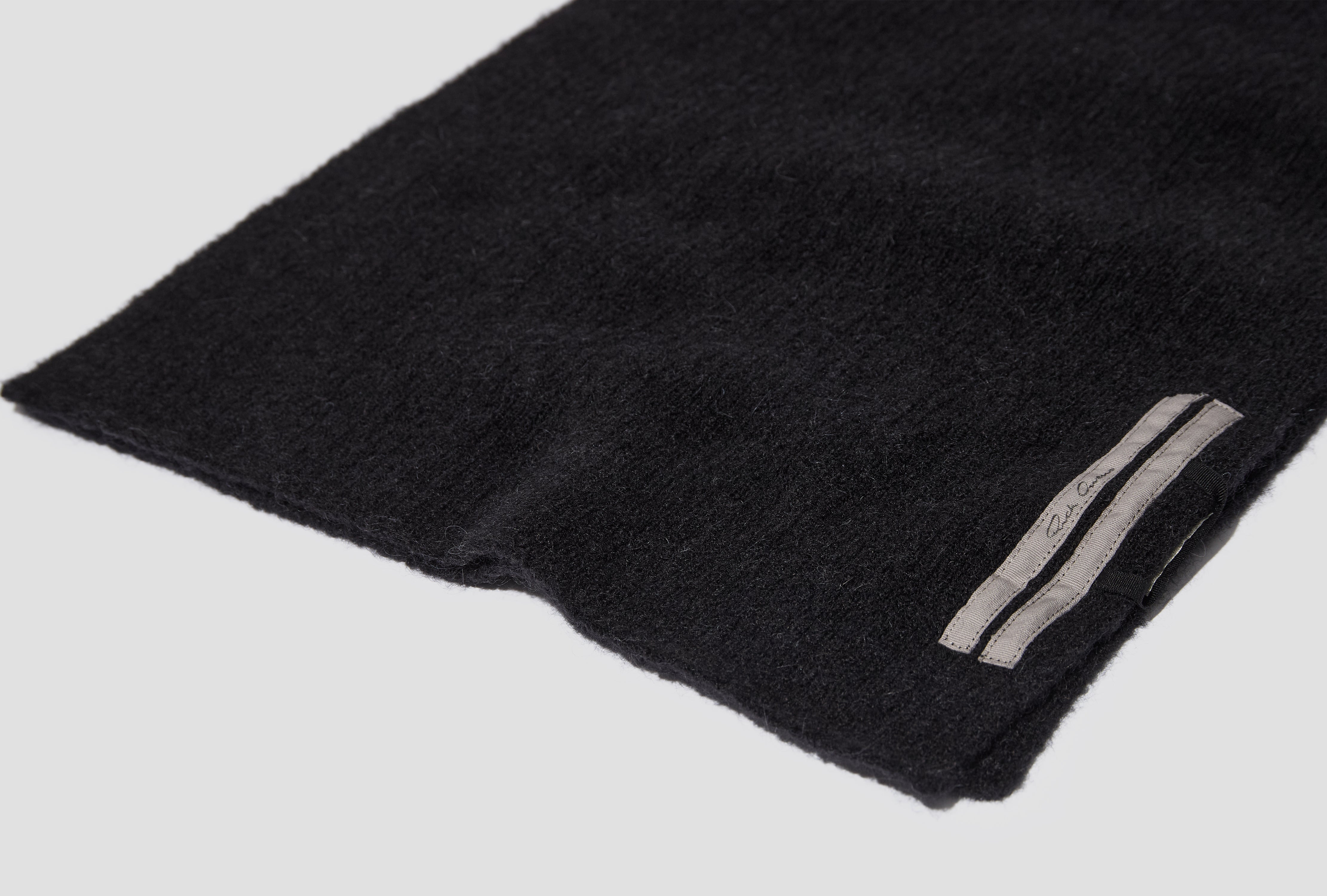 LONG SCARF - ALPACA KNIT / RU02F4479 KWP BLACK