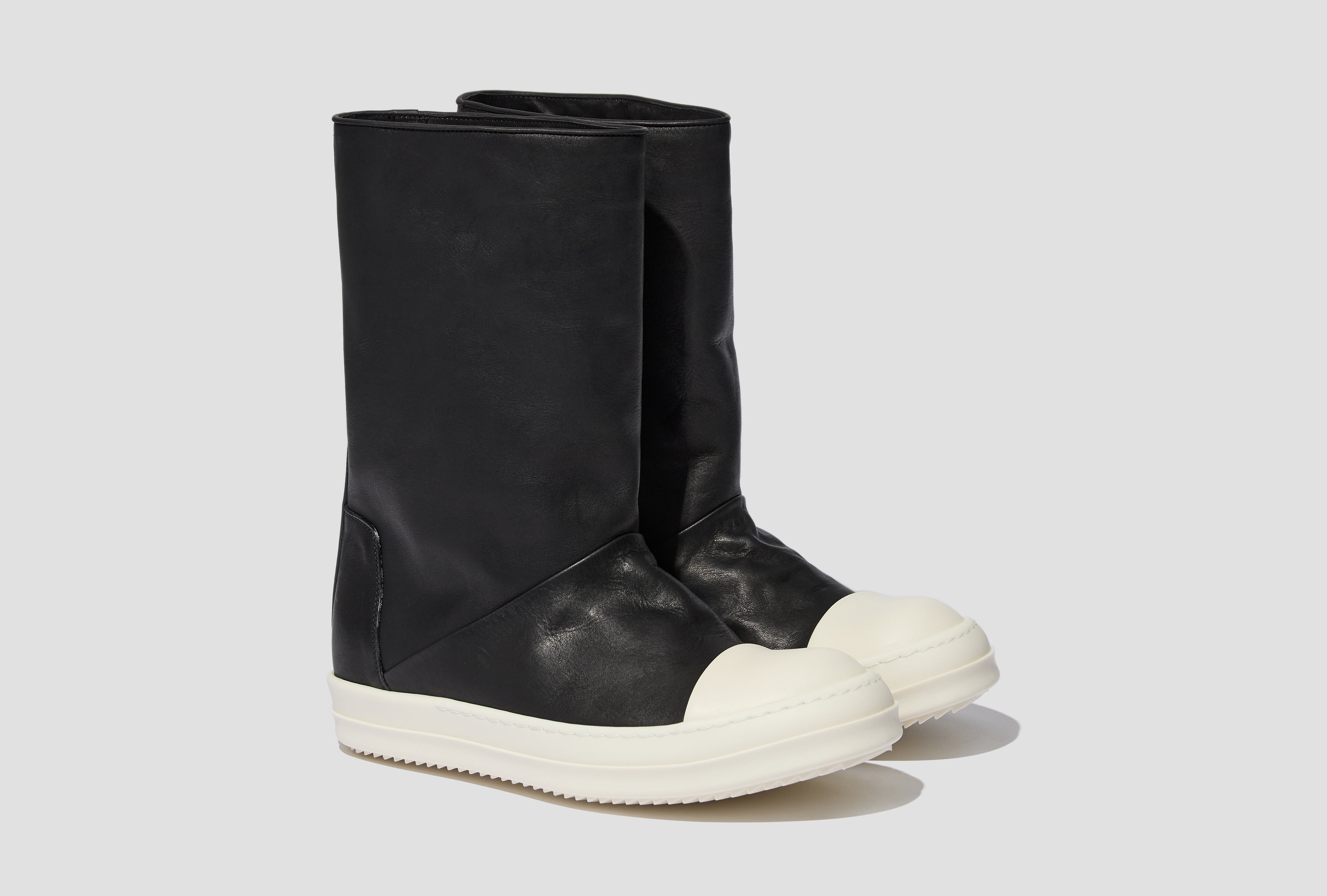 SNEAKWADERS - WASHED CALF LEATHER / RU02F4886 LOO BLACK/MILK/MILK