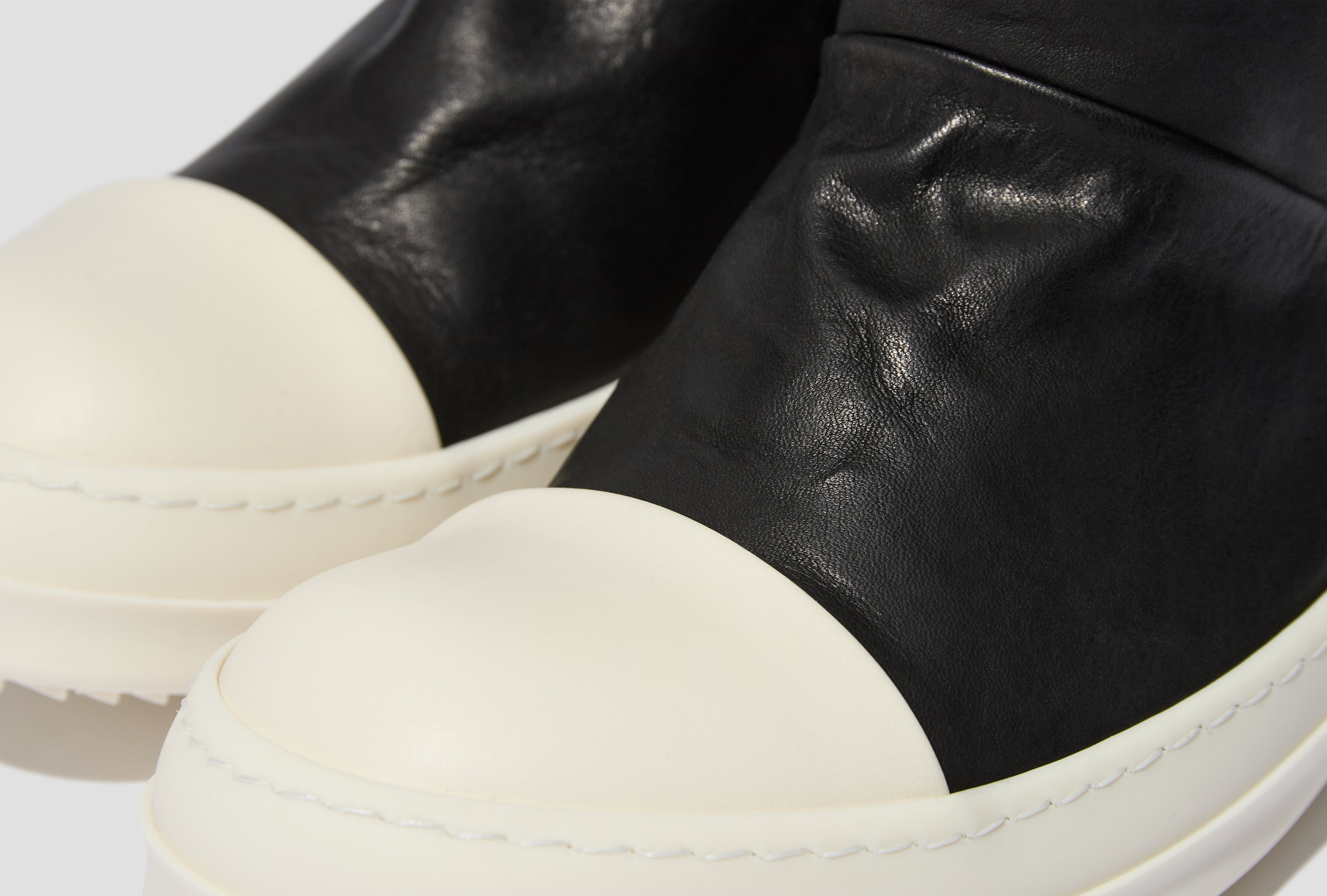 SNEAKWADERS - WASHED CALF LEATHER / RU02F4886 LOO BLACK/MILK/MILK