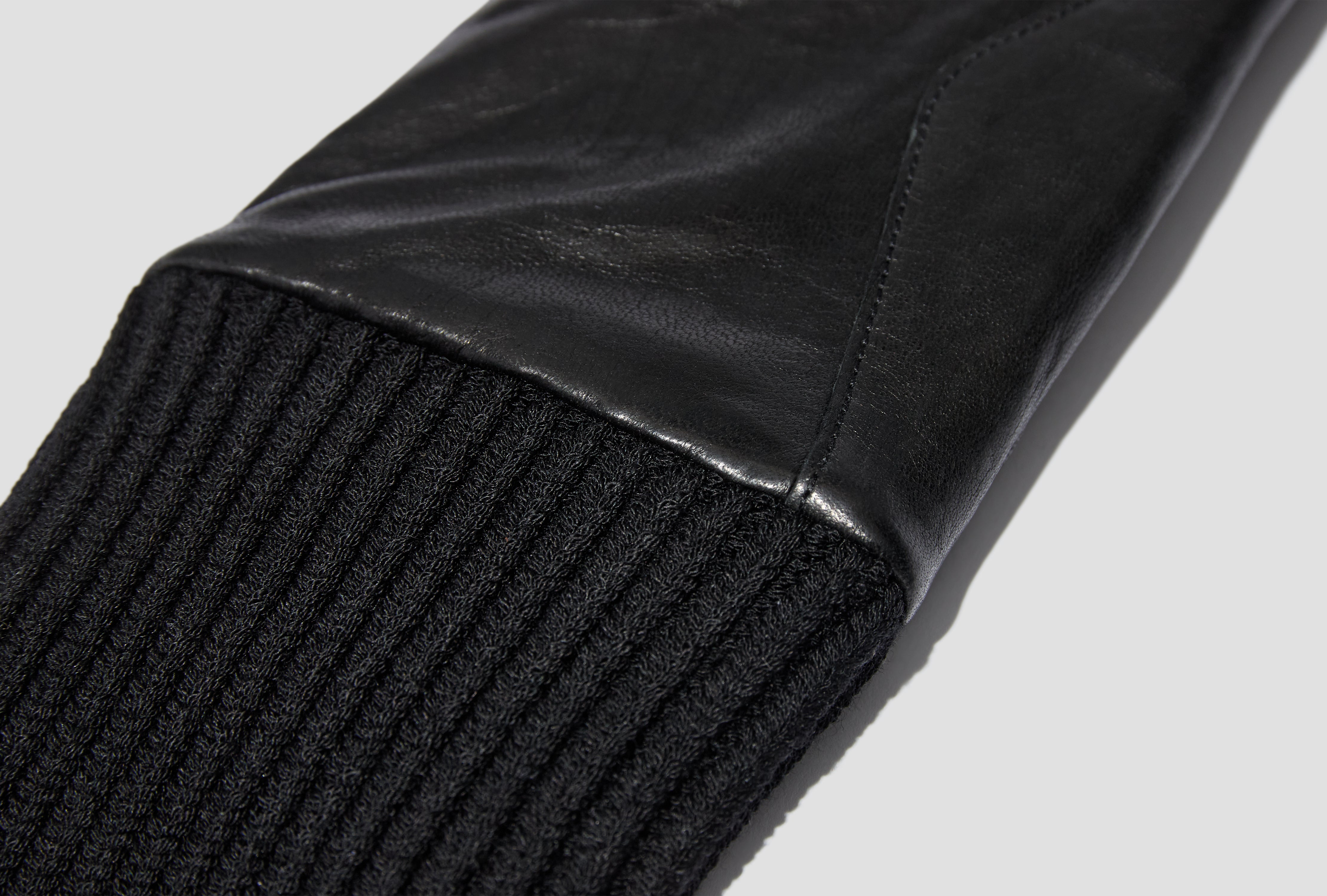 RIB CUFF GLOVES - TUMBLED LAMB / RU02F4458 LBE BLACK