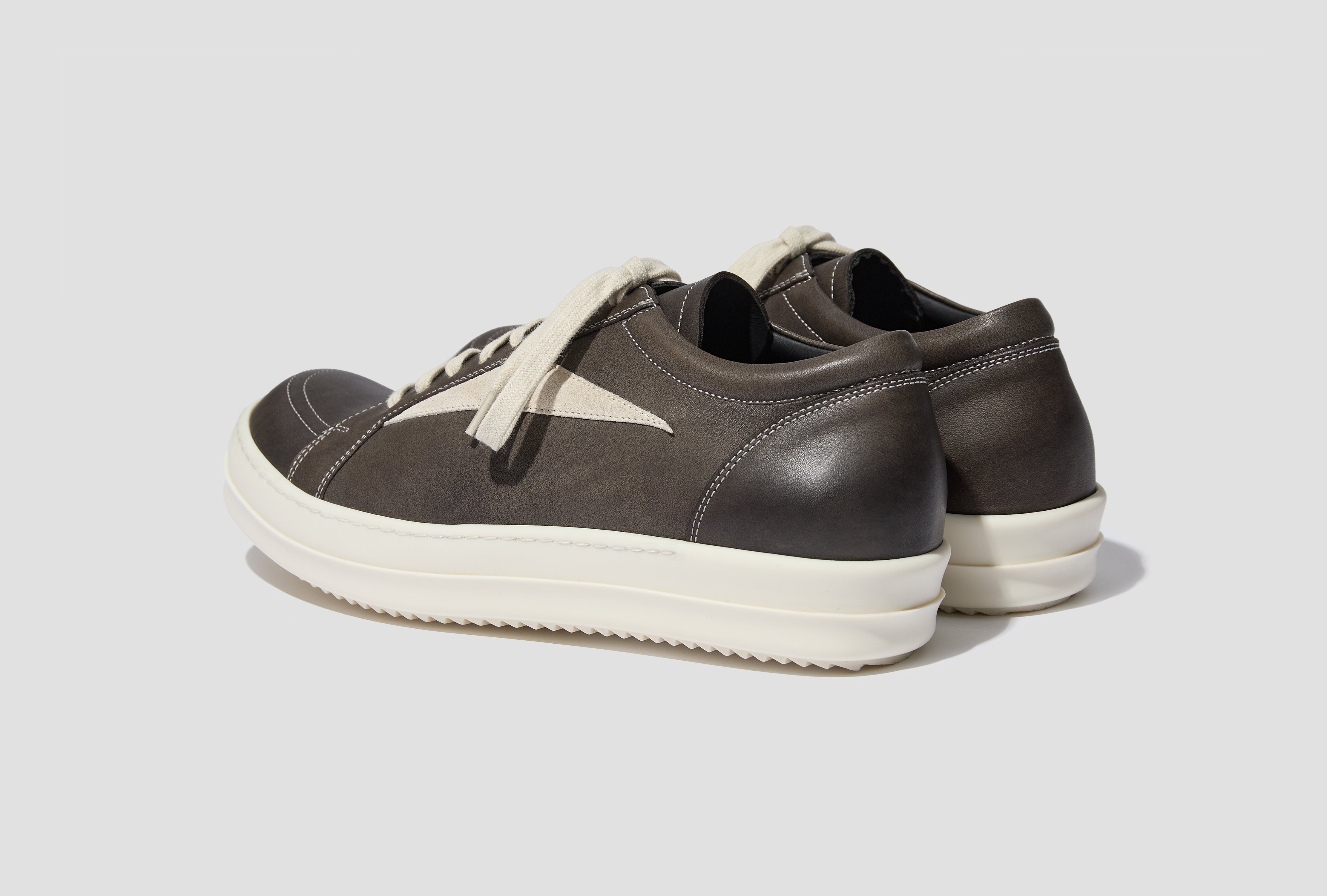VINTAGE SNEAKS - DELAVE CALF AND SUEDE LEATHER / WASHED BLACK/MILK/MILK RR02F4897 LCDLVS