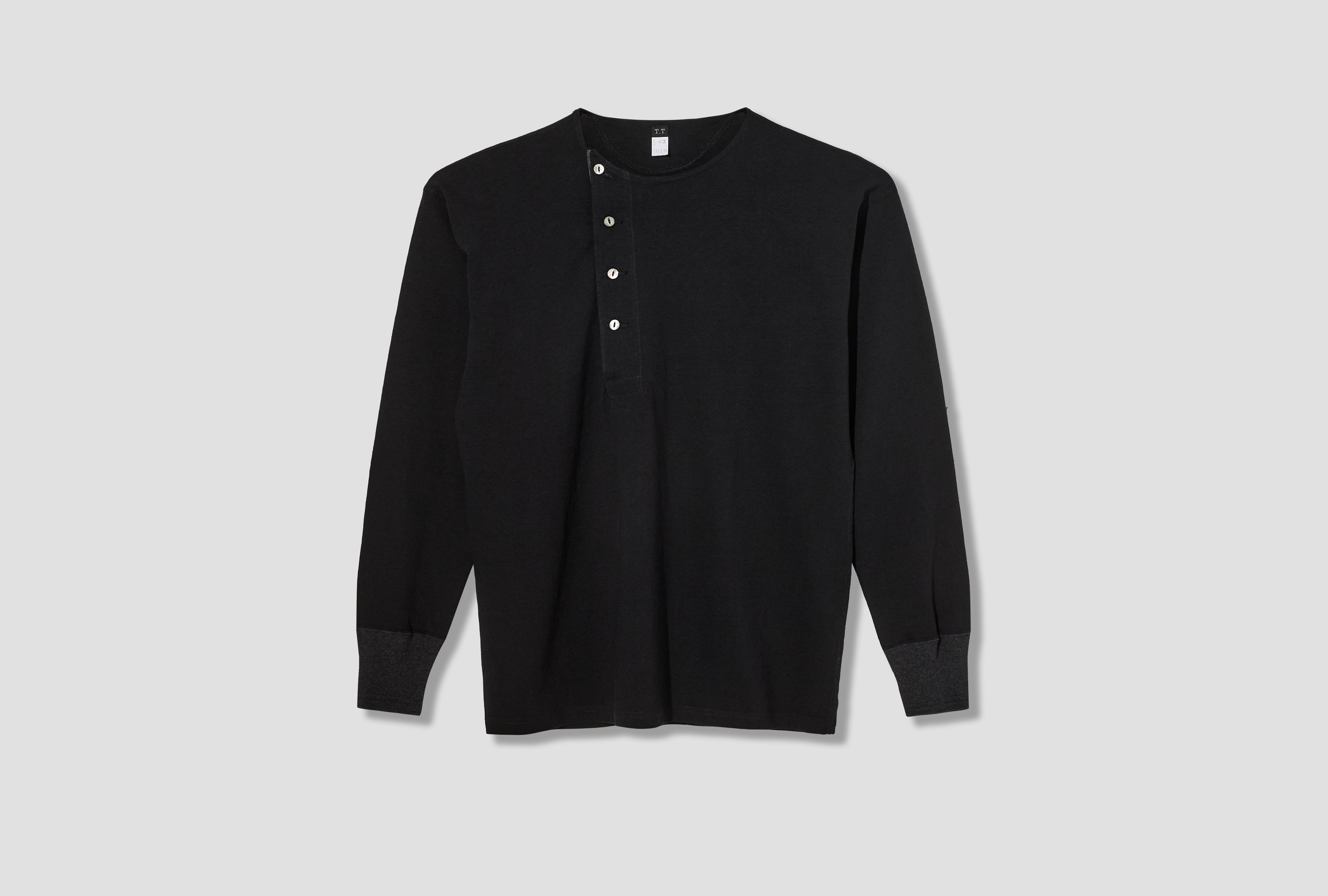 LOT.618 SIDE HENRY NECK - BLACK TT26AW618
