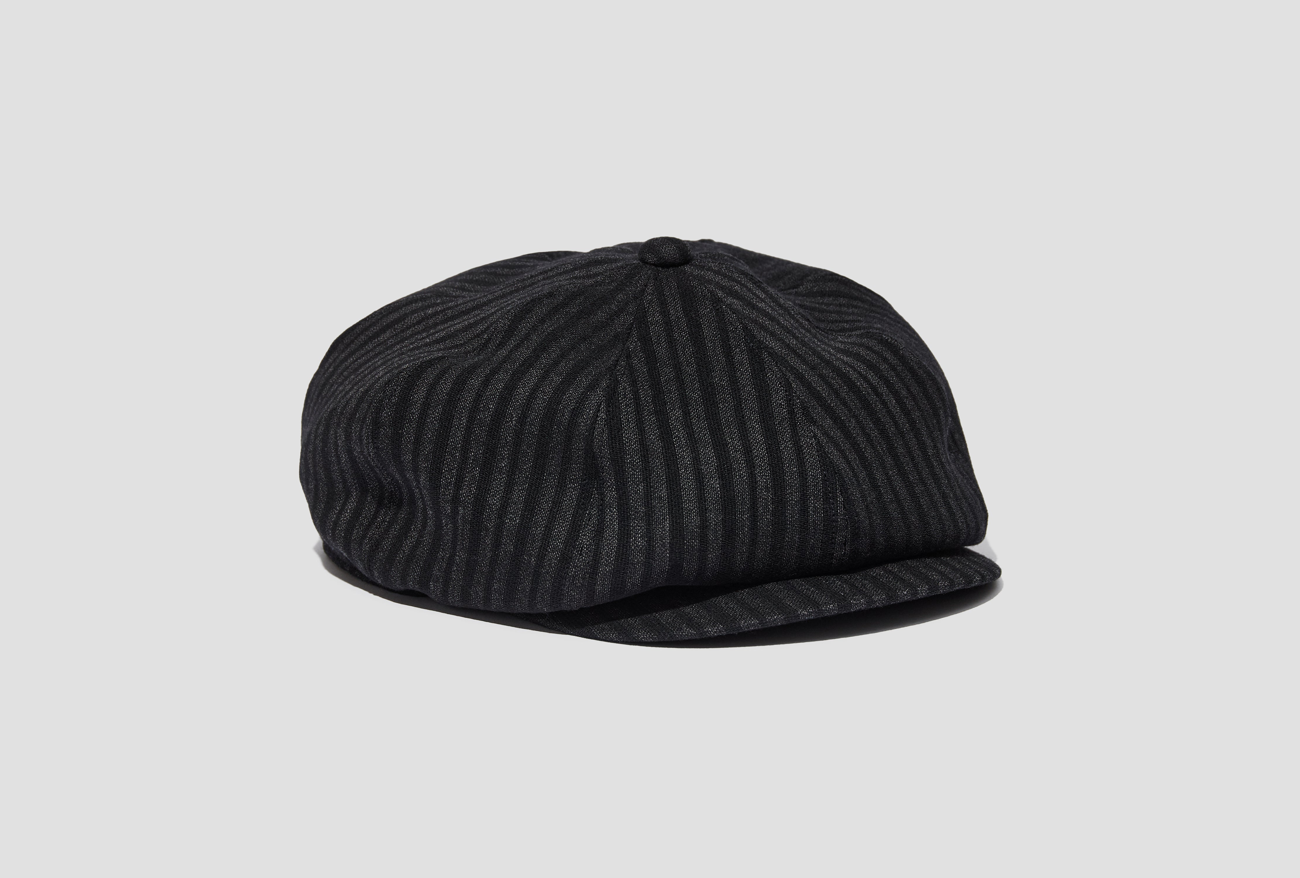 LOT.006 NEWSBOY CAP - CHARCOAL STRIPE TT26AW006