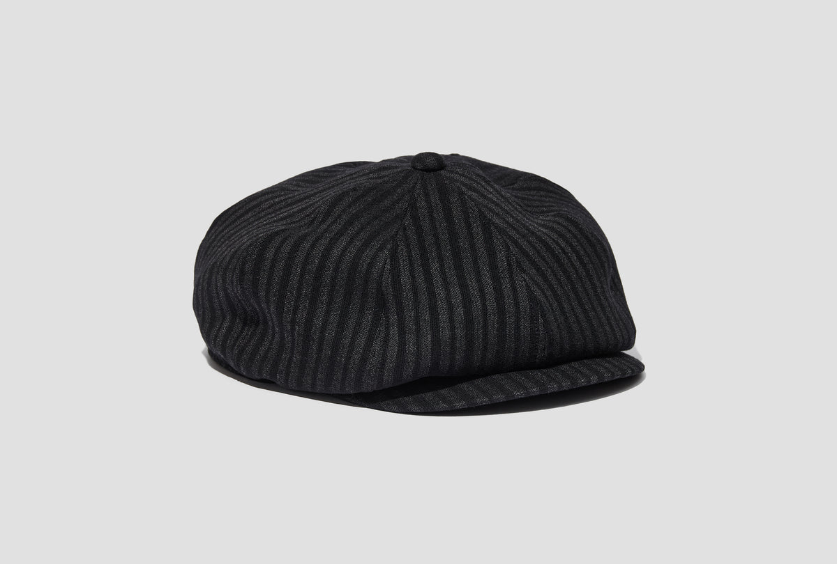 LOT.006 NEWSBOY CAP - CHARCOAL STRIPE TT26AW006