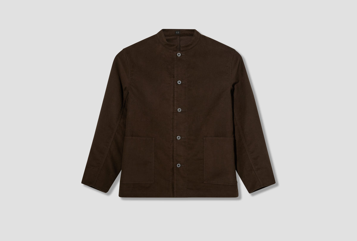 LOT.307 STAND COLLAR JACKET - DARK BROWN TT26AW307