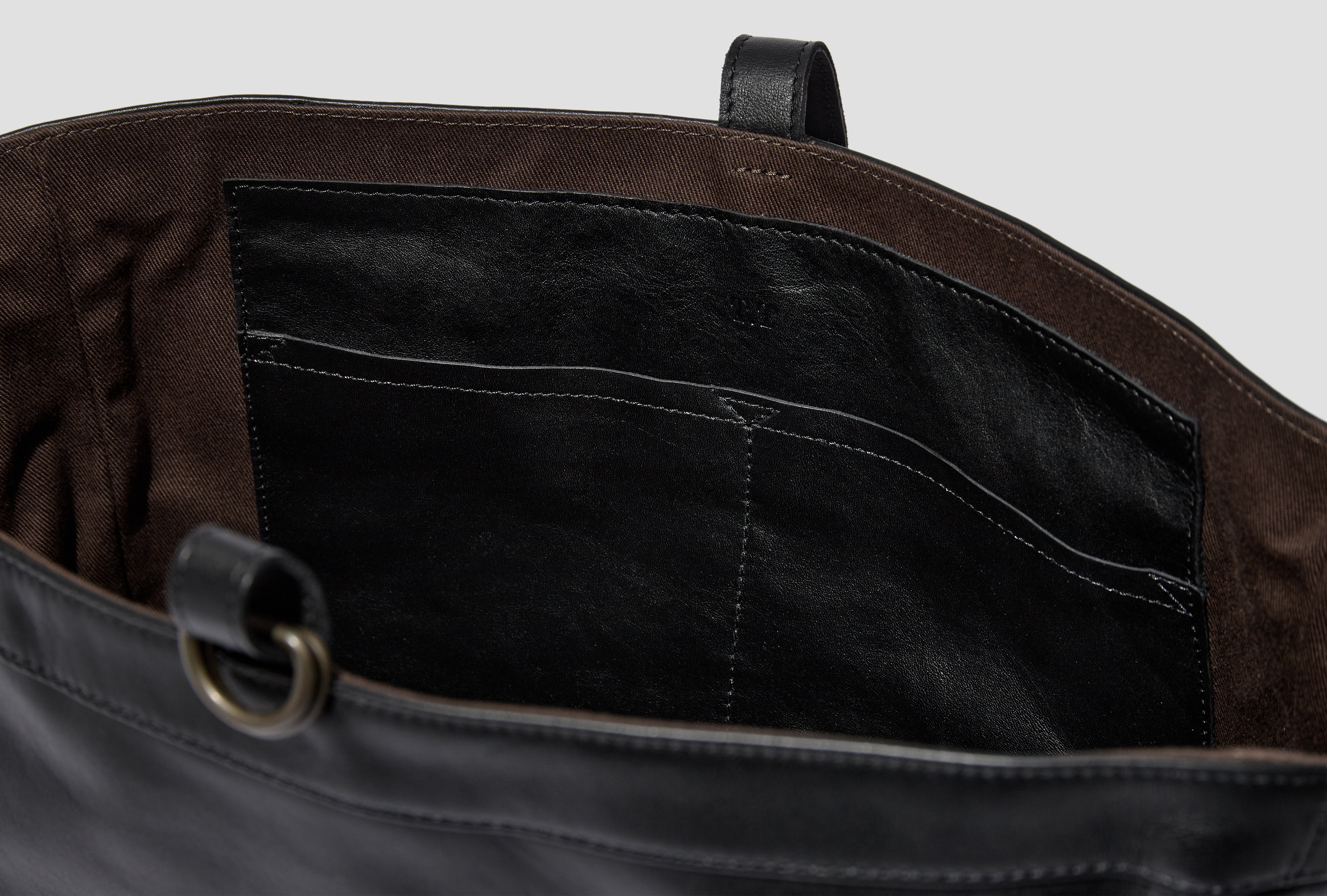 LOT.018 NEWSBOY BAG - BLACK CALF LEATHER TTCORE018