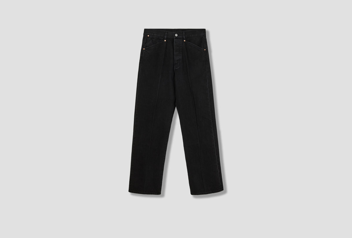 STRAIGHT LEG 5 POCKETS - BLACK SELVEDGE DENIM PA1352 LD1075 Black