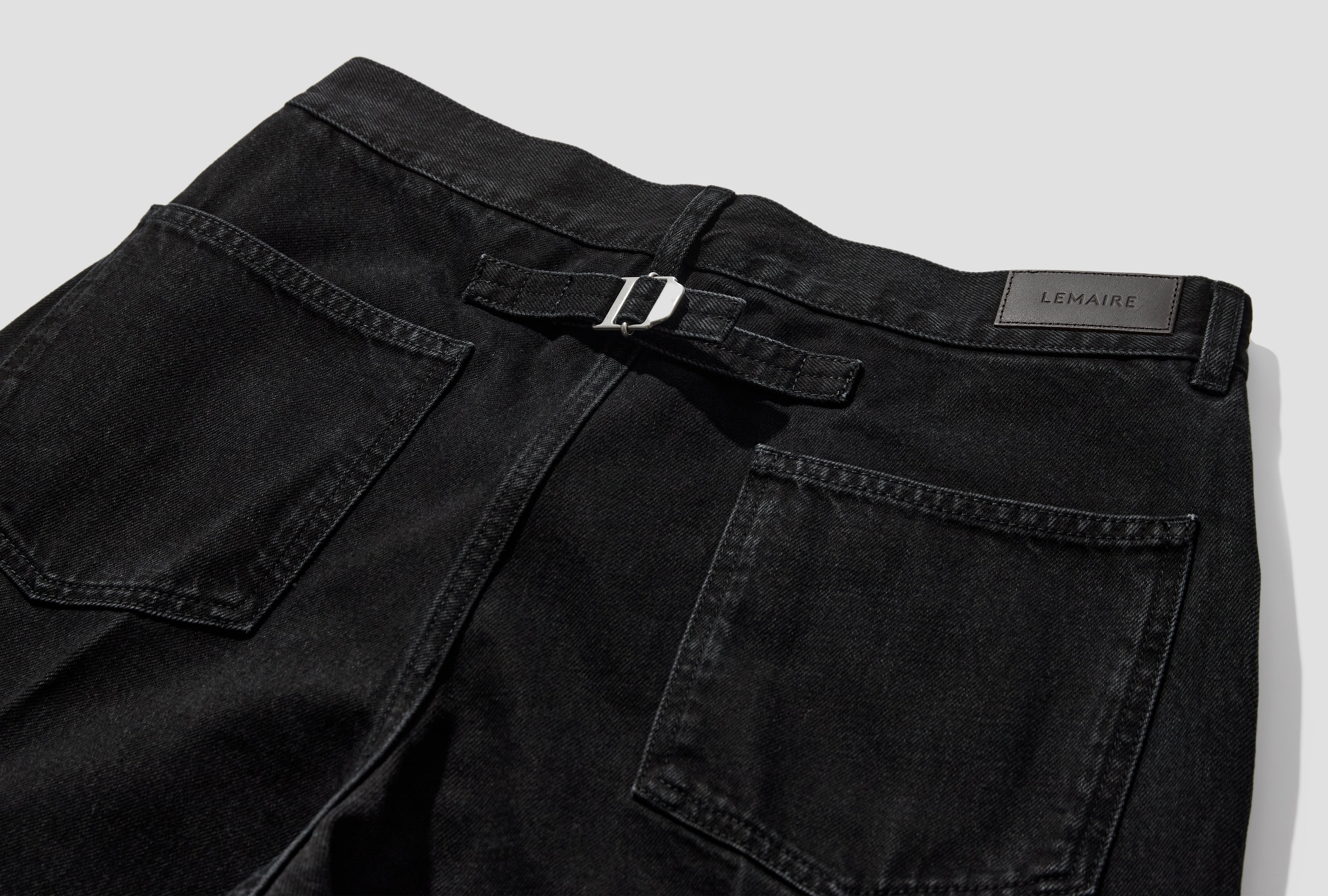 STRAIGHT LEG 5 POCKETS - BLACK SELVEDGE DENIM PA1352 LD1075 Black