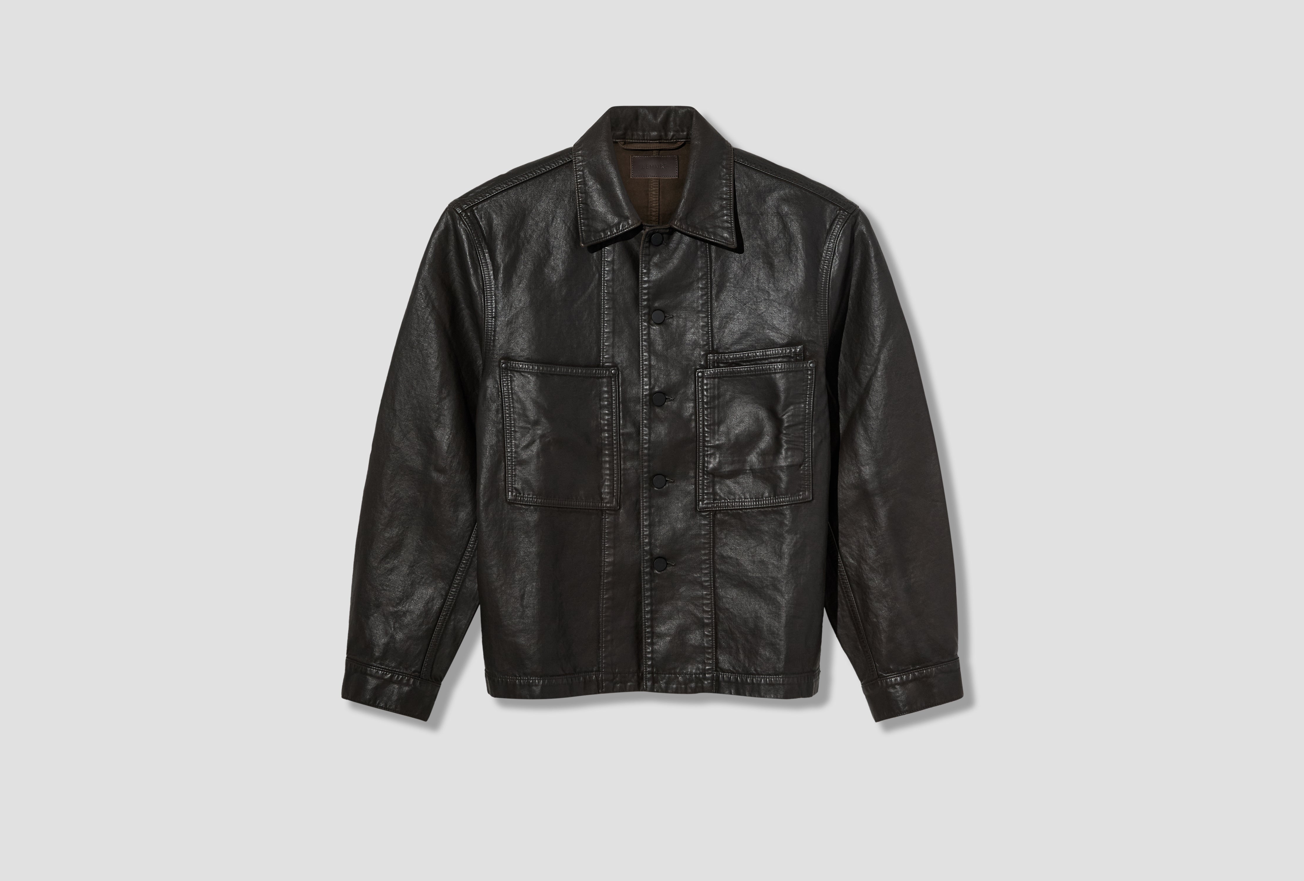 WORKWEAR OVERSHIRT - COATED DENIM SH1309 LD1083 Dark brown