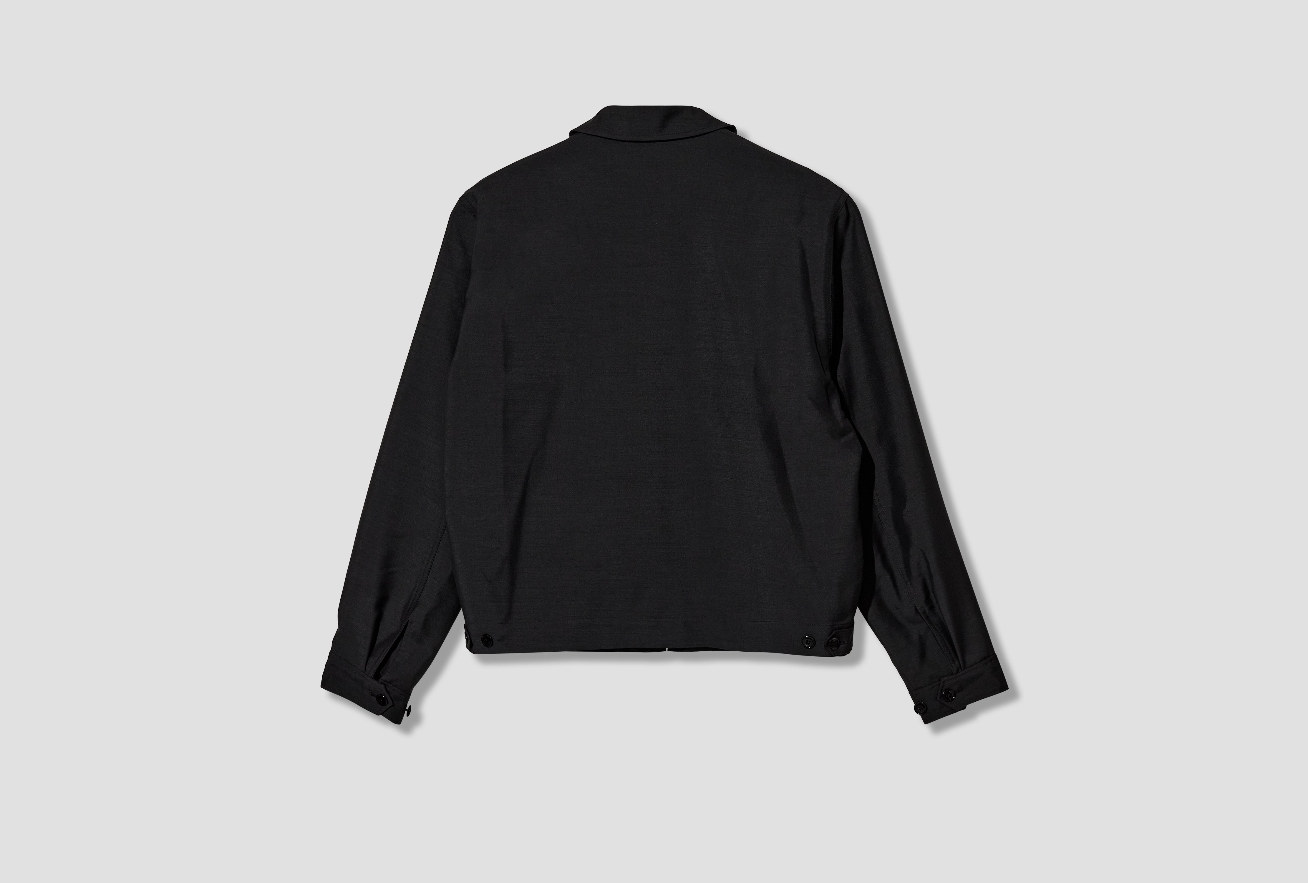 ZIPPED BLOUSON - DOUBLE FACE WOOL VISCOSE OW1280 LF1670 Dark grey