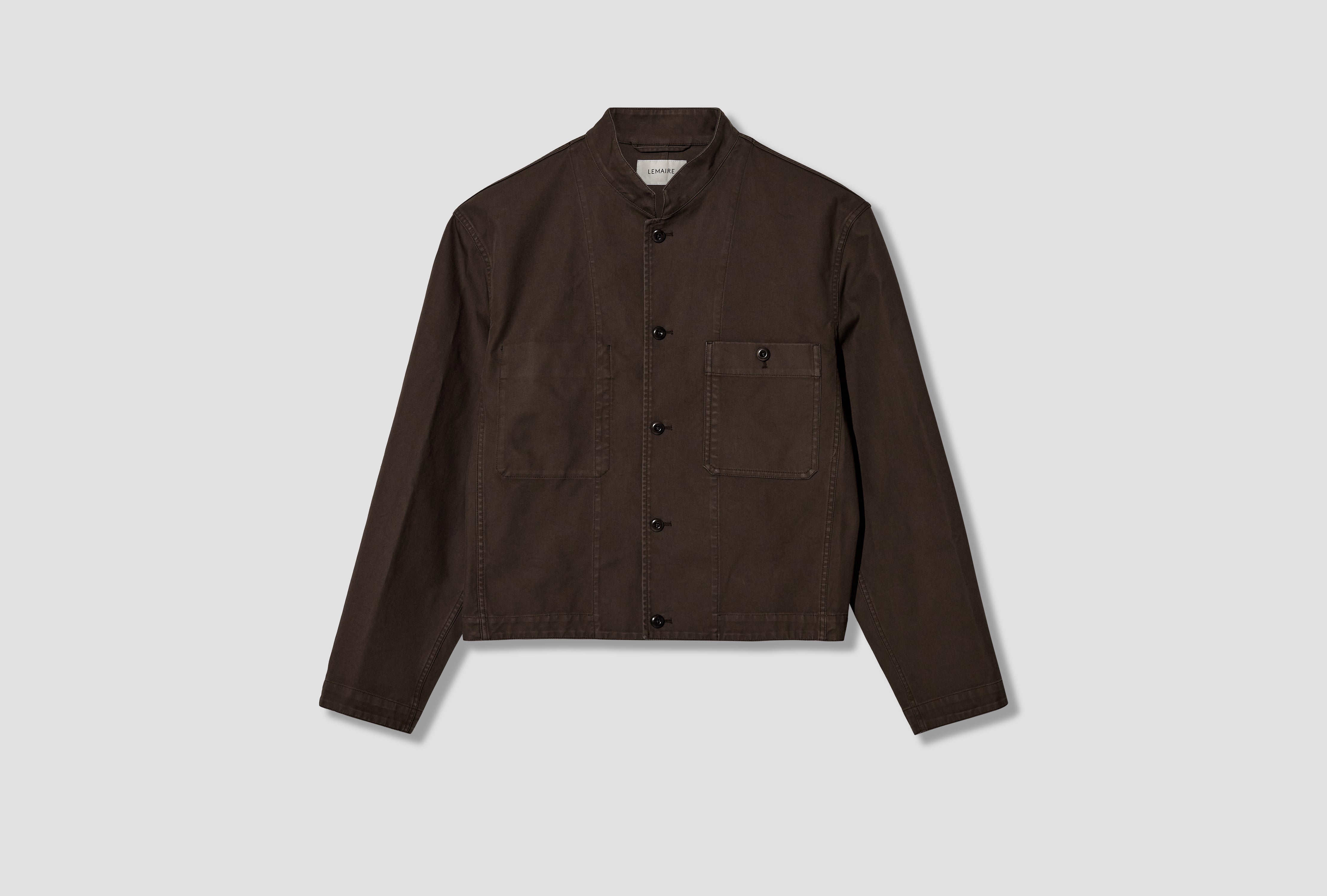 STAND COLLAR JACKET - HEAVY COTTON TWILL OW1289 LF1452 Brown