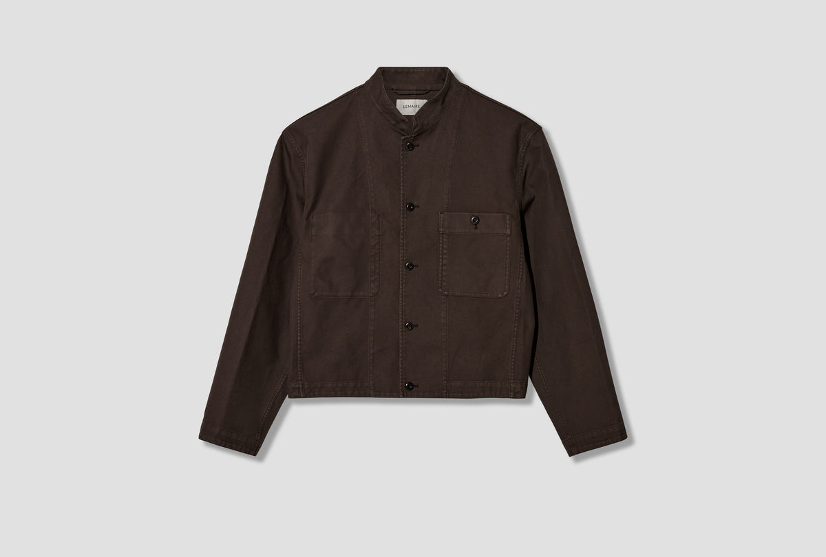 STAND COLLAR JACKET - HEAVY COTTON TWILL OW1289 LF1452 Brown