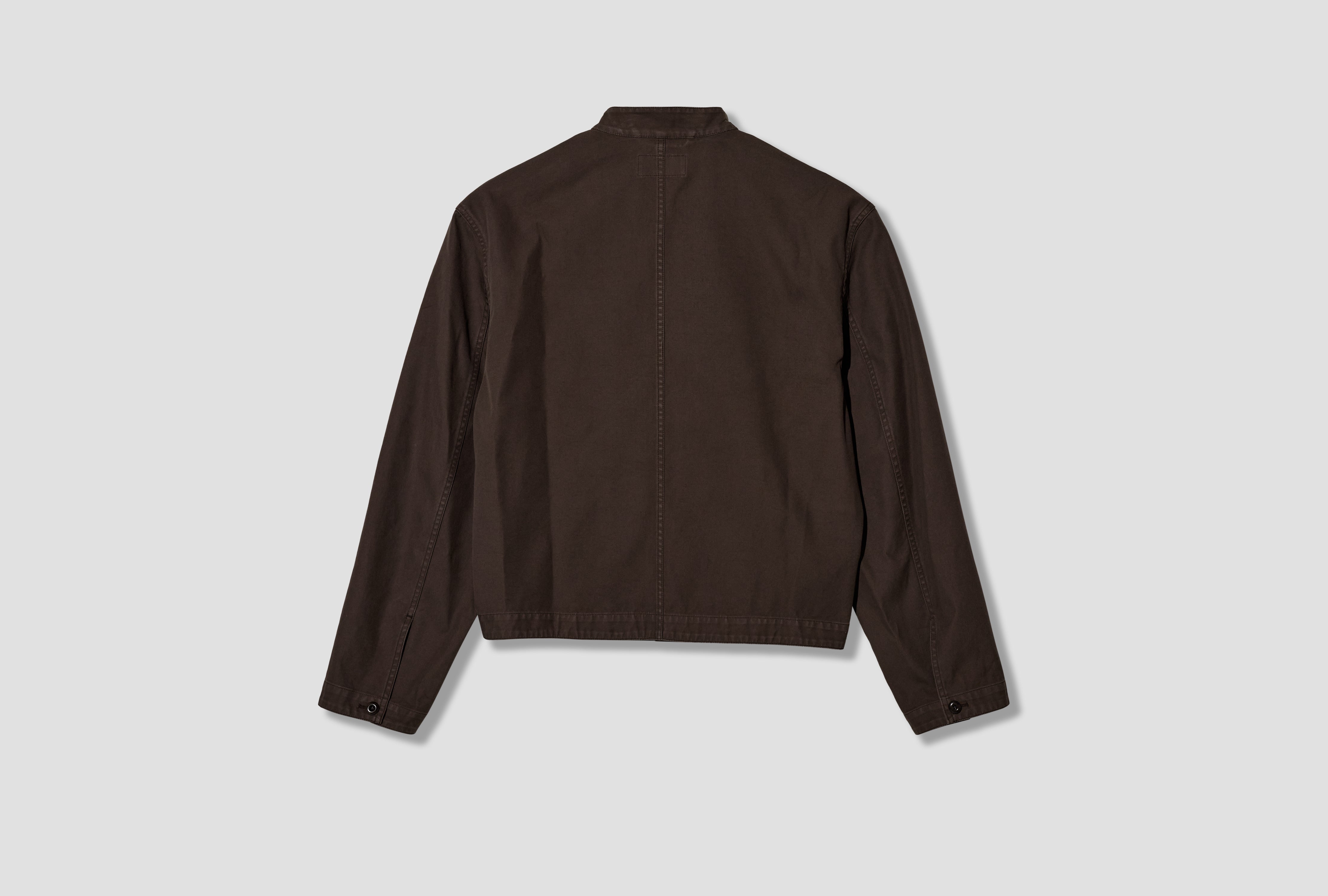 STAND COLLAR JACKET - HEAVY COTTON TWILL OW1289 LF1452 Brown