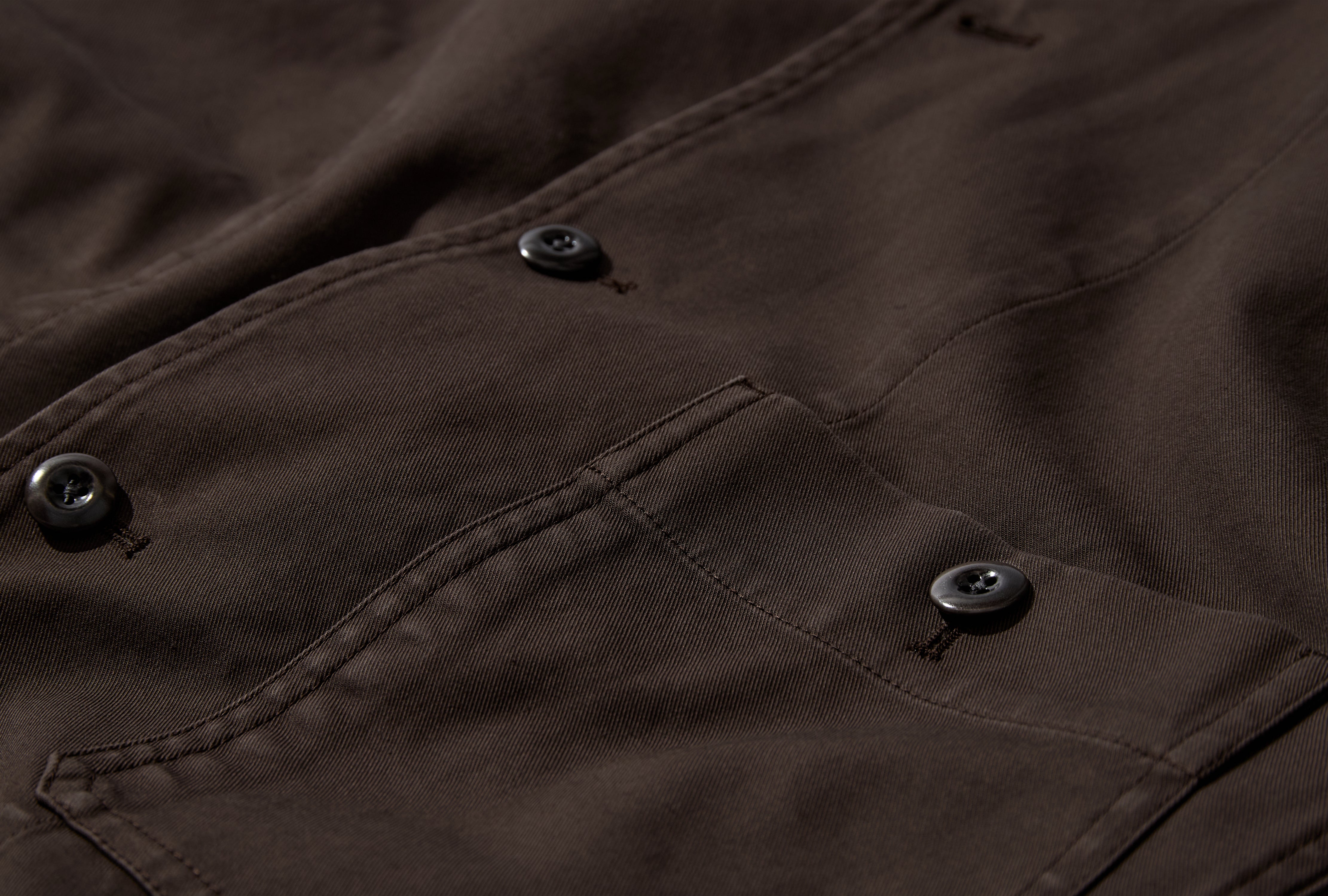 STAND COLLAR JACKET - HEAVY COTTON TWILL OW1289 LF1452 Brown