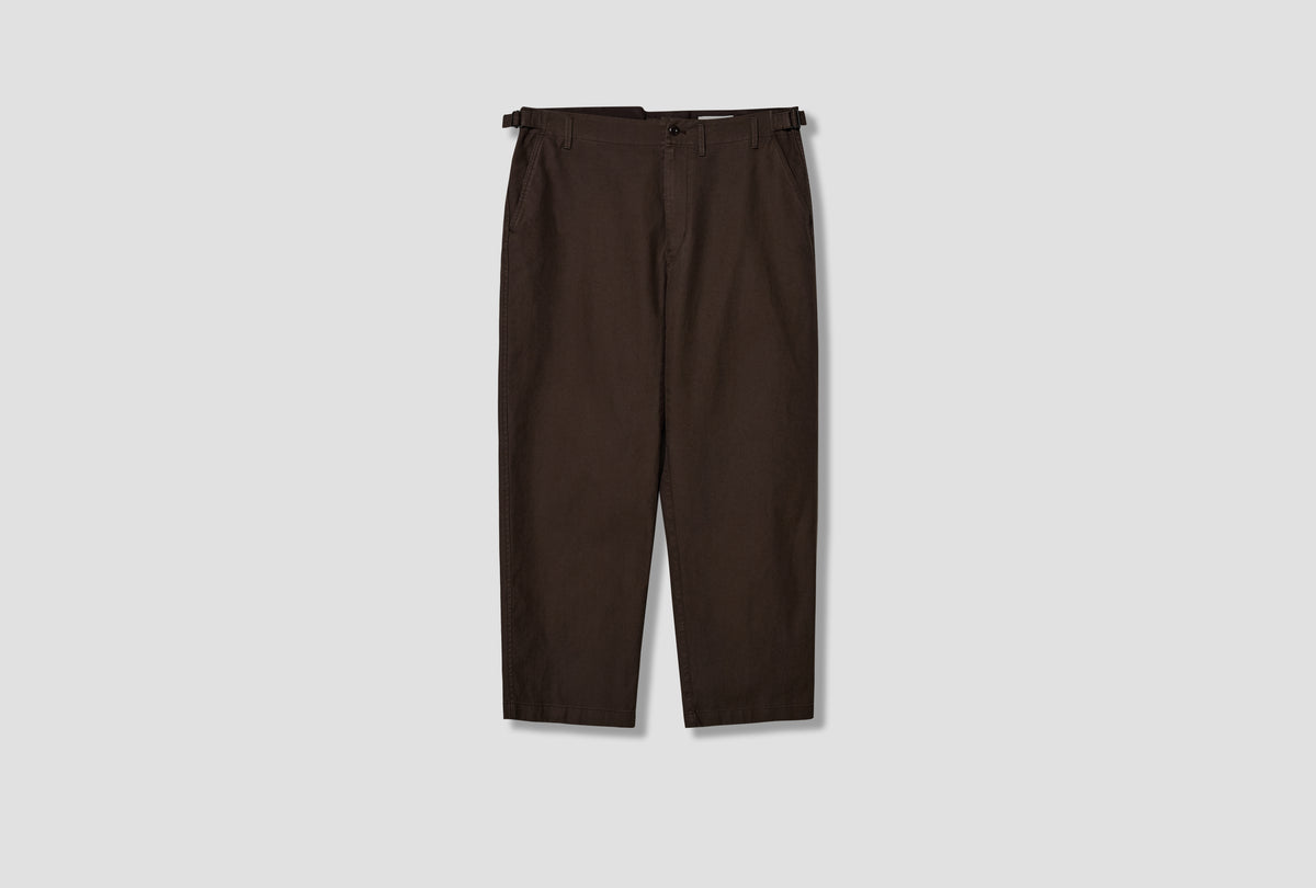 TAPERED PANTS - HEAVY COTTON TWILL PA1342 LF1452 Brown