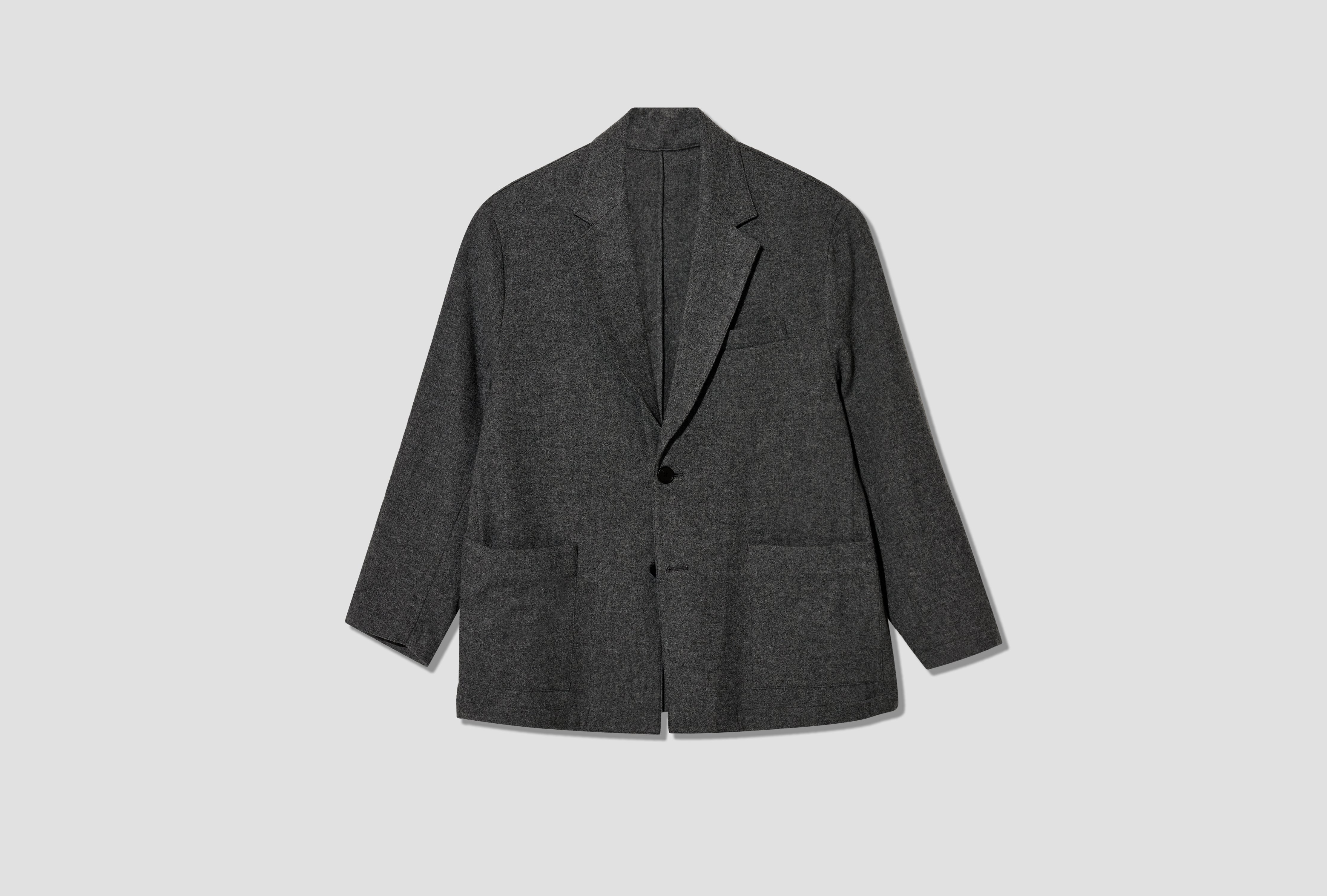 W/CA FLEECE EASY SINGLE BREASTED JACKET ST.1619 Grey
