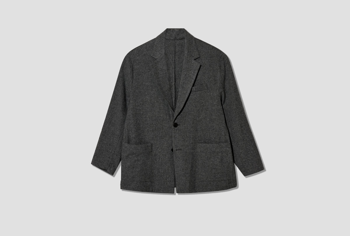 W/CA FLEECE EASY SINGLE BREASTED JACKET ST.1619 Grey