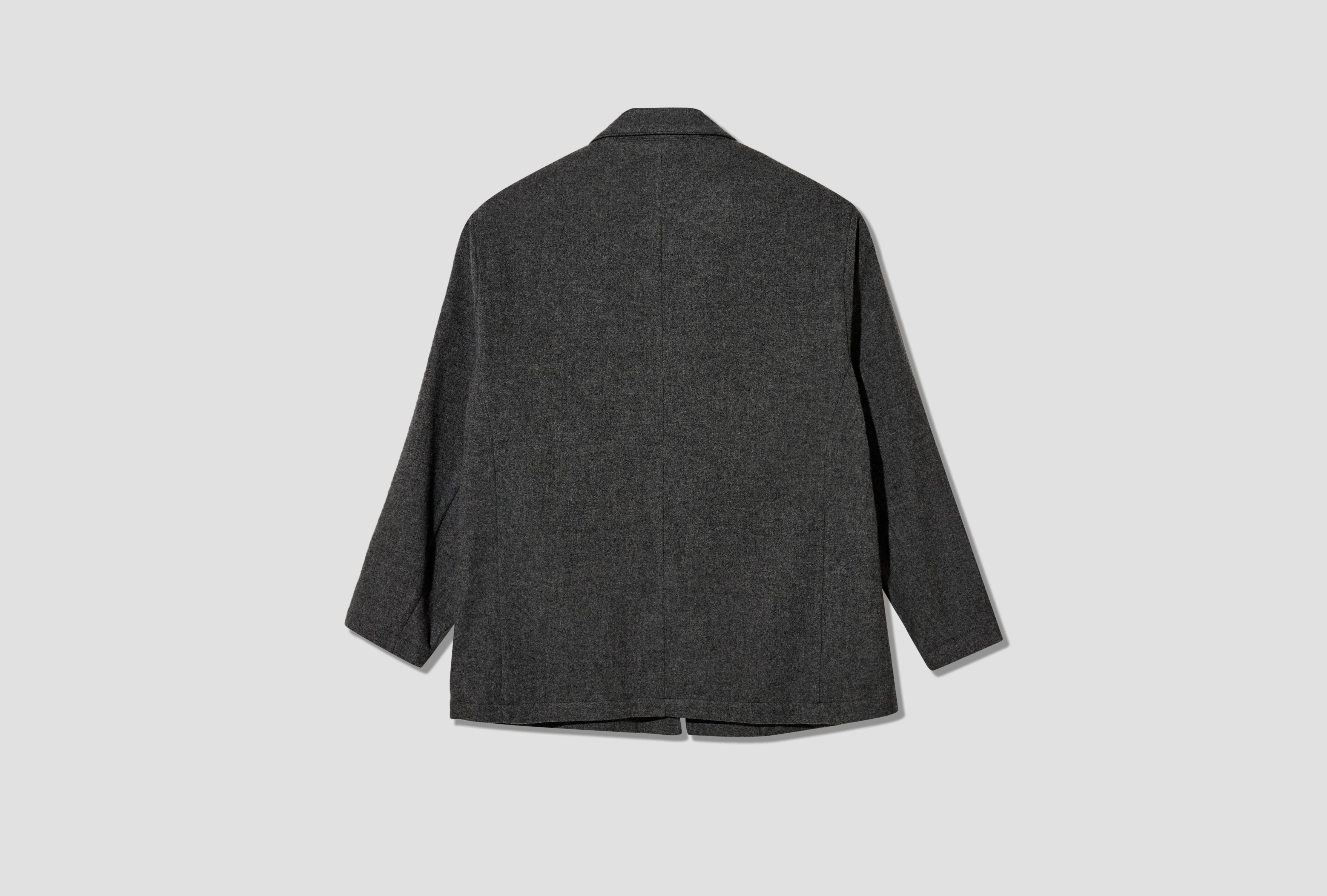 W/CA FLEECE EASY SINGLE BREASTED JACKET ST.1619 Grey