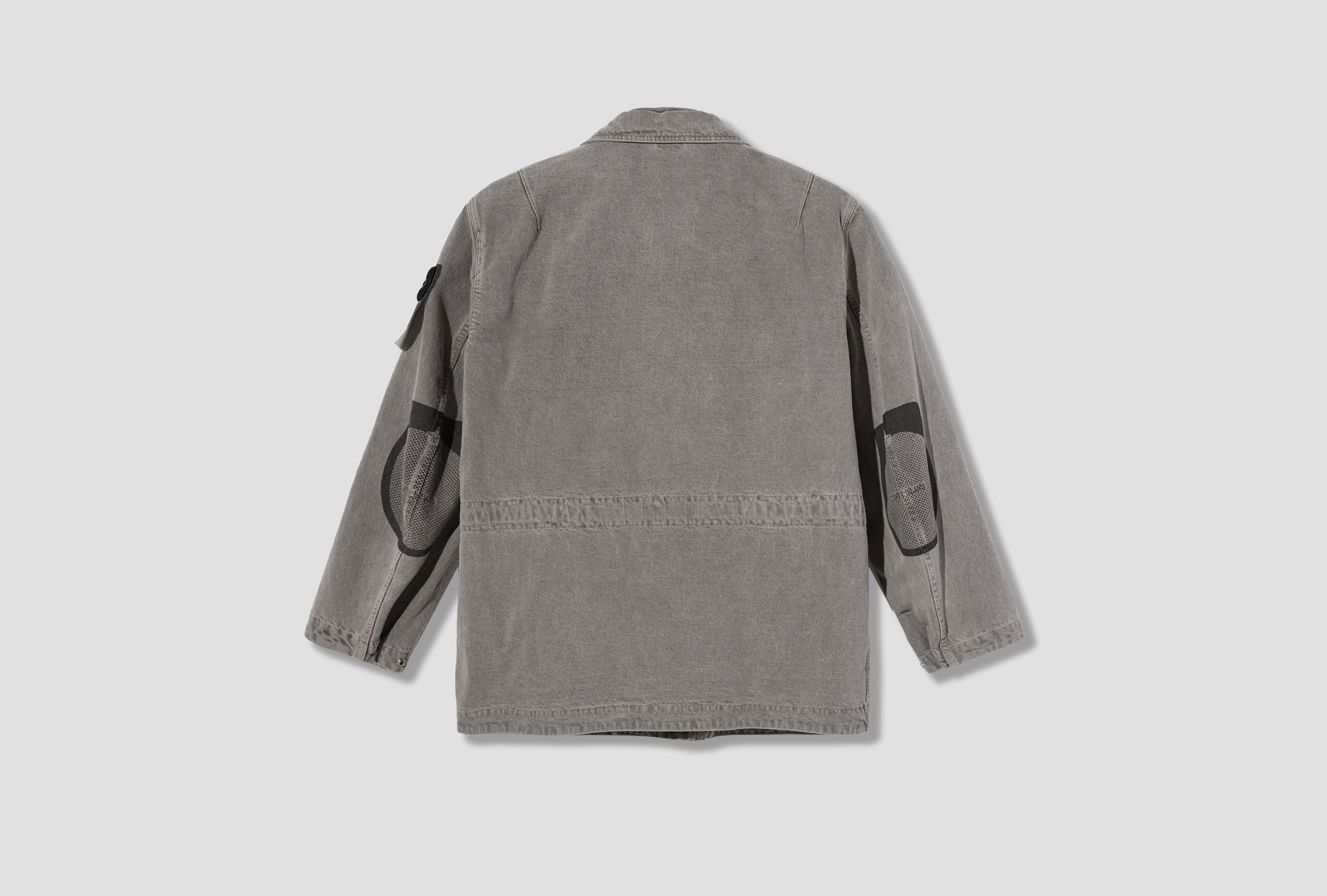 MINERAL DYED COTTON GABARDINE-TC 60% RECYCLED COTTON GARMENT DYED L2 S15 41000 64 S00T4 Grey