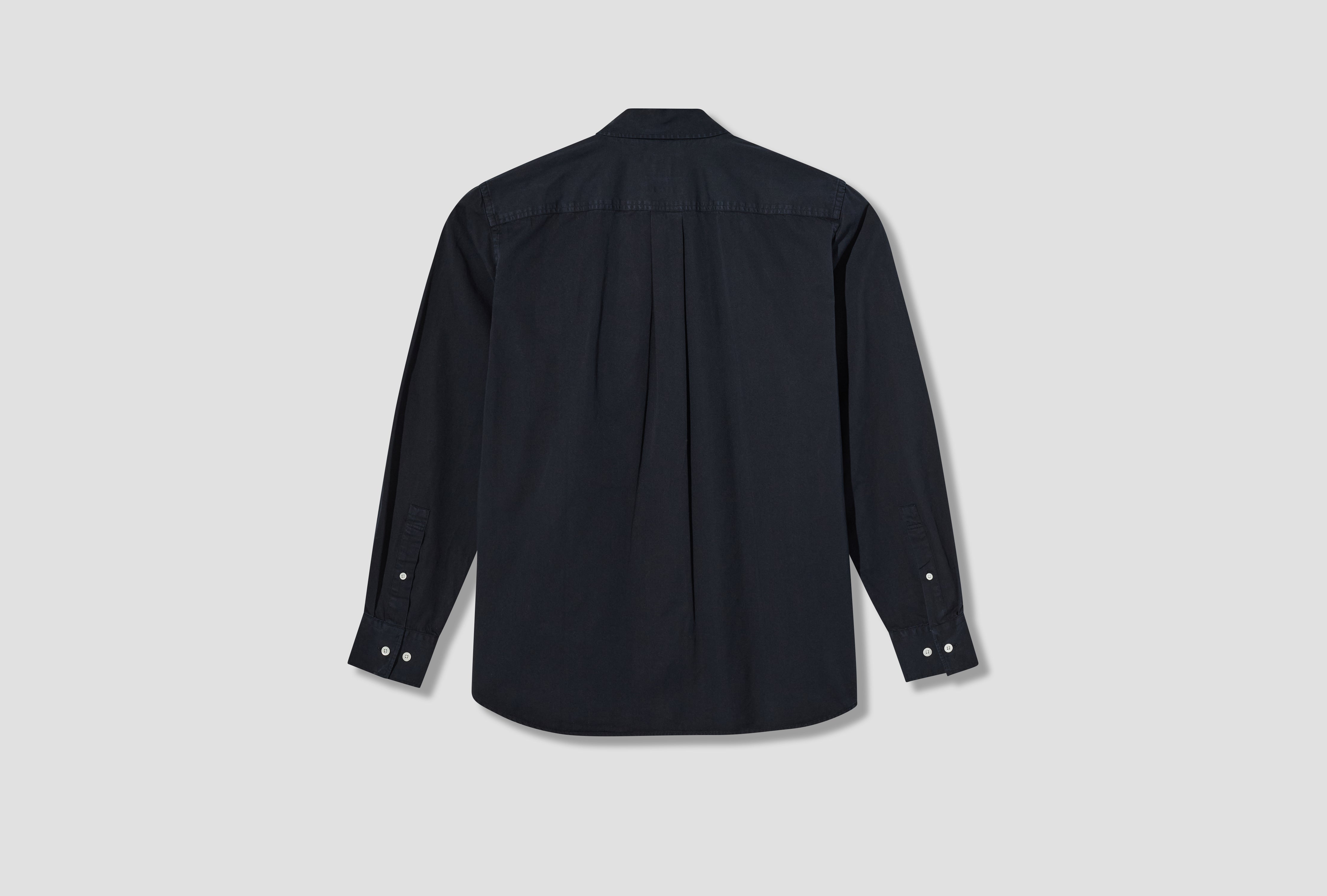KONGSHOVED COTTON TWILL GMD RELAXED SHIRT N40-0894 Navy