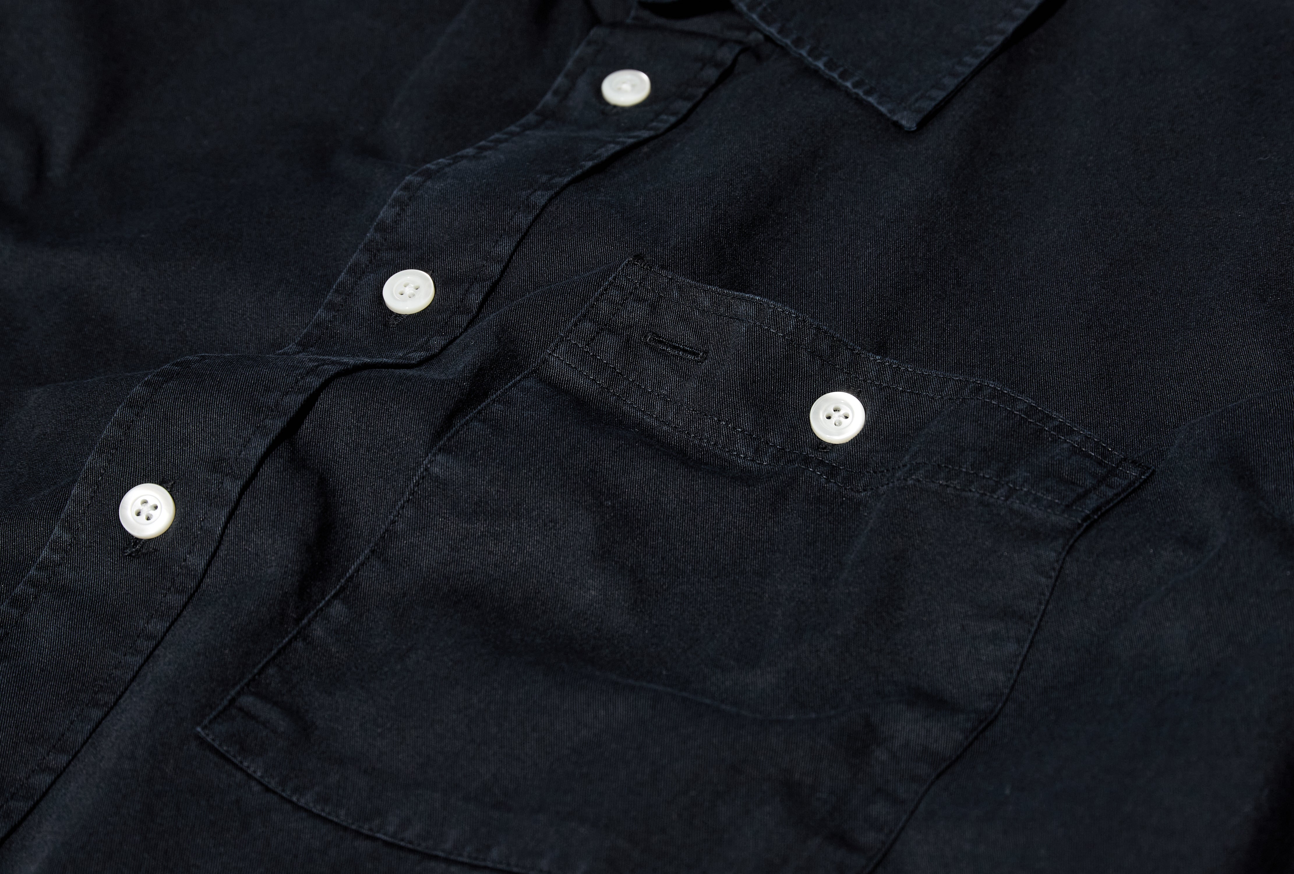 KONGSHOVED COTTON TWILL GMD RELAXED SHIRT N40-0894 Navy