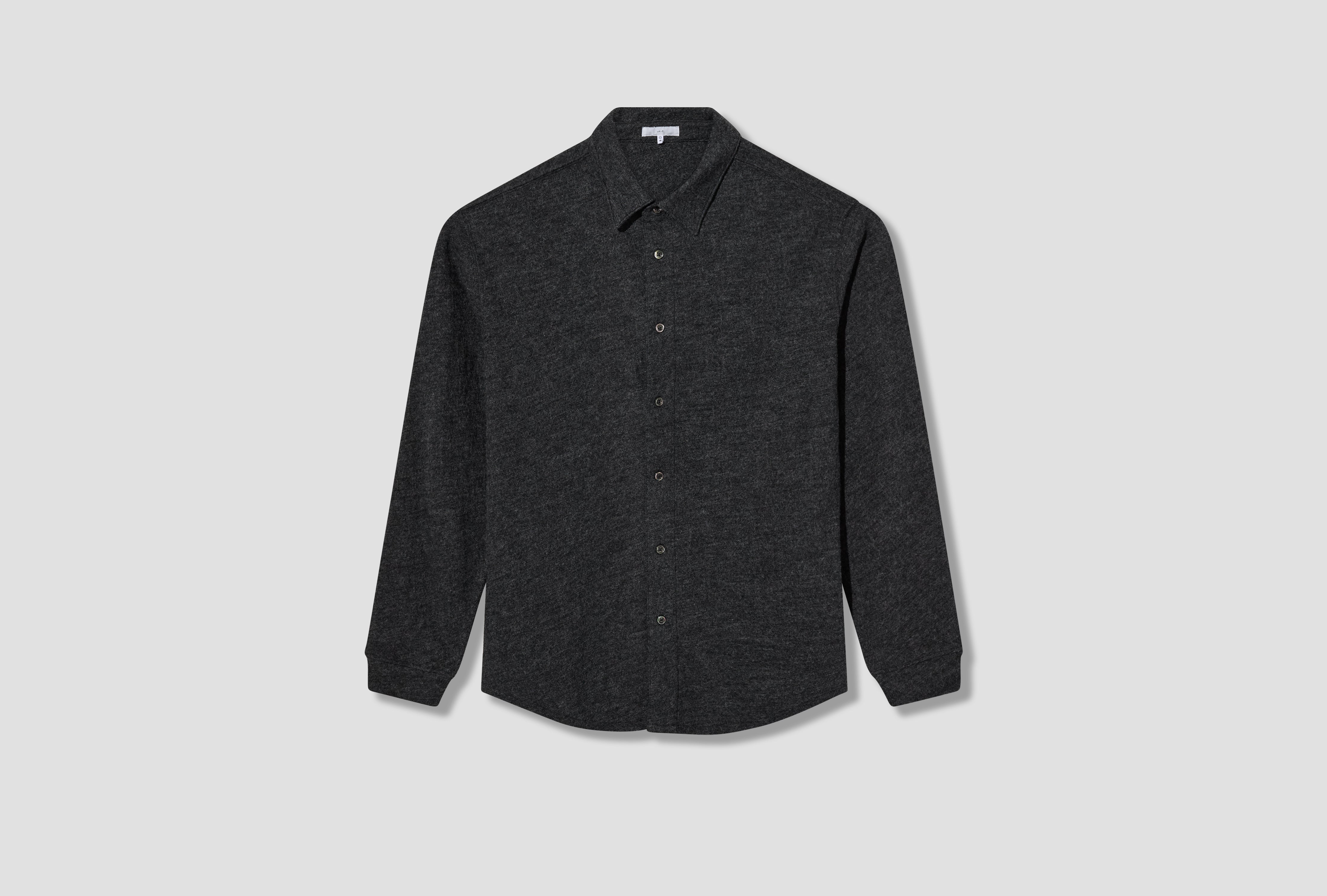 CRATER WOOL BUTTON UP LW-SH444WC Charcoal