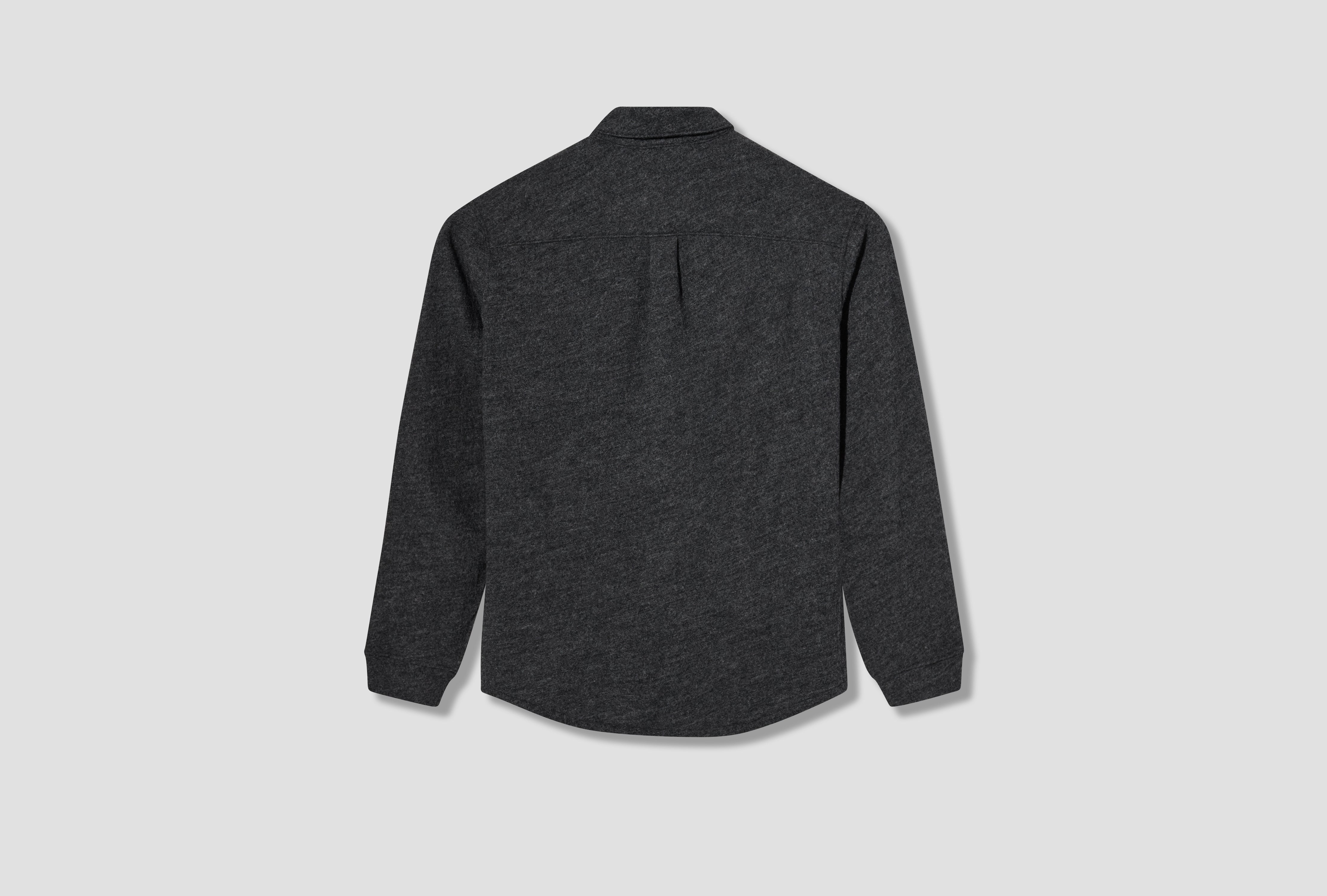 CRATER WOOL BUTTON UP LW-SH444WC Charcoal