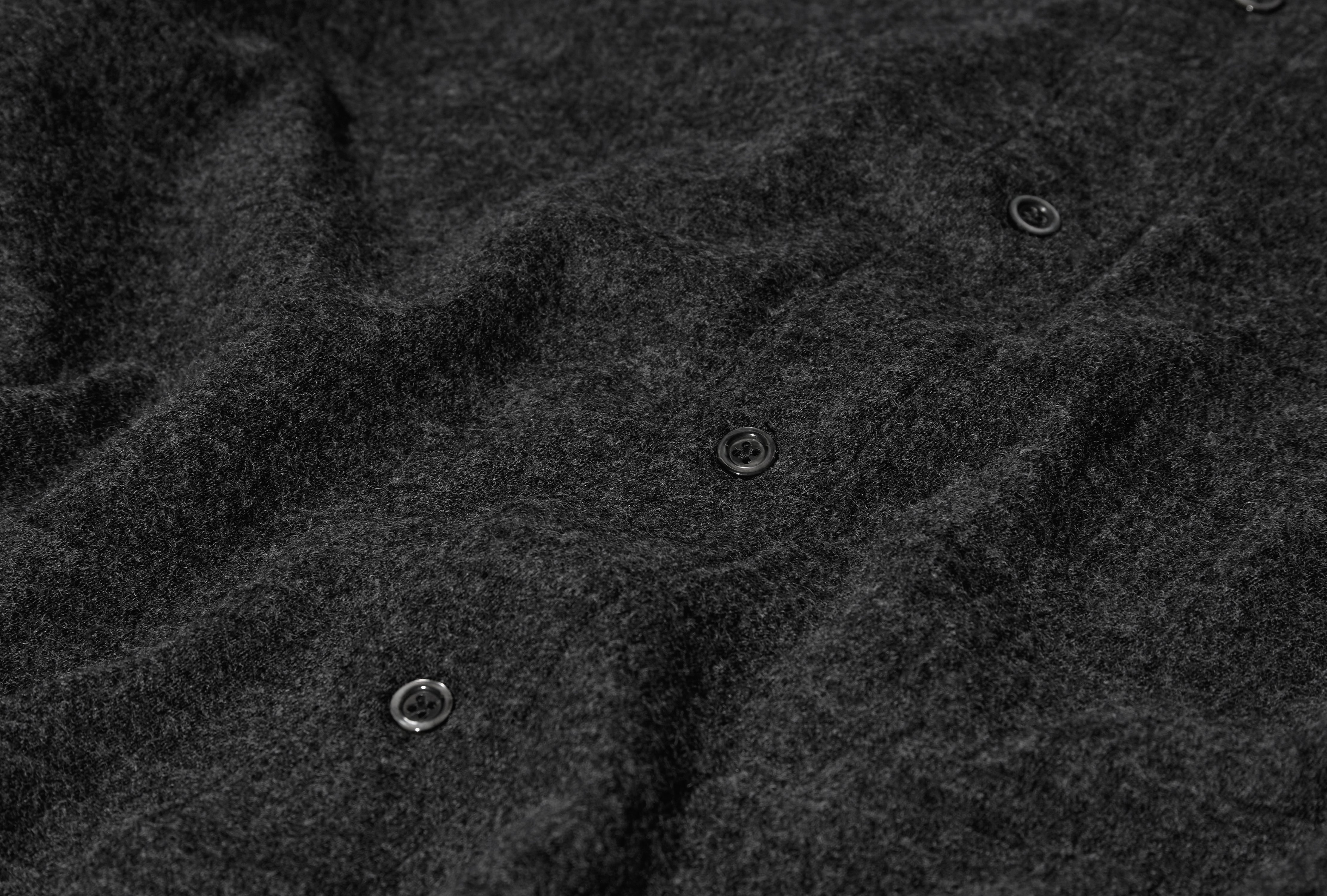 CRATER WOOL BUTTON UP LW-SH444WC Charcoal