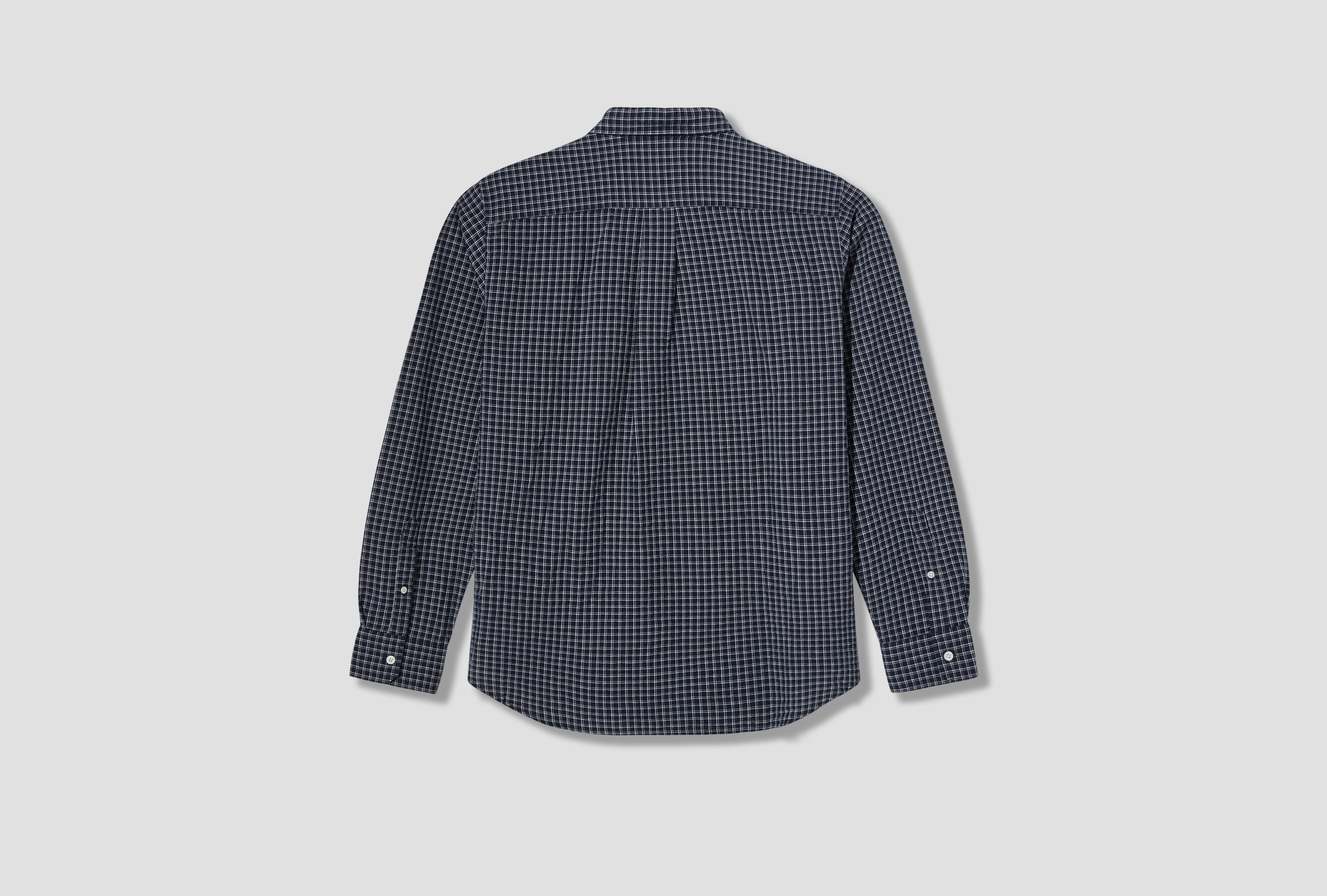 KONGSHOVED CHECK RELAXED SHIRT N40-0910 Navy