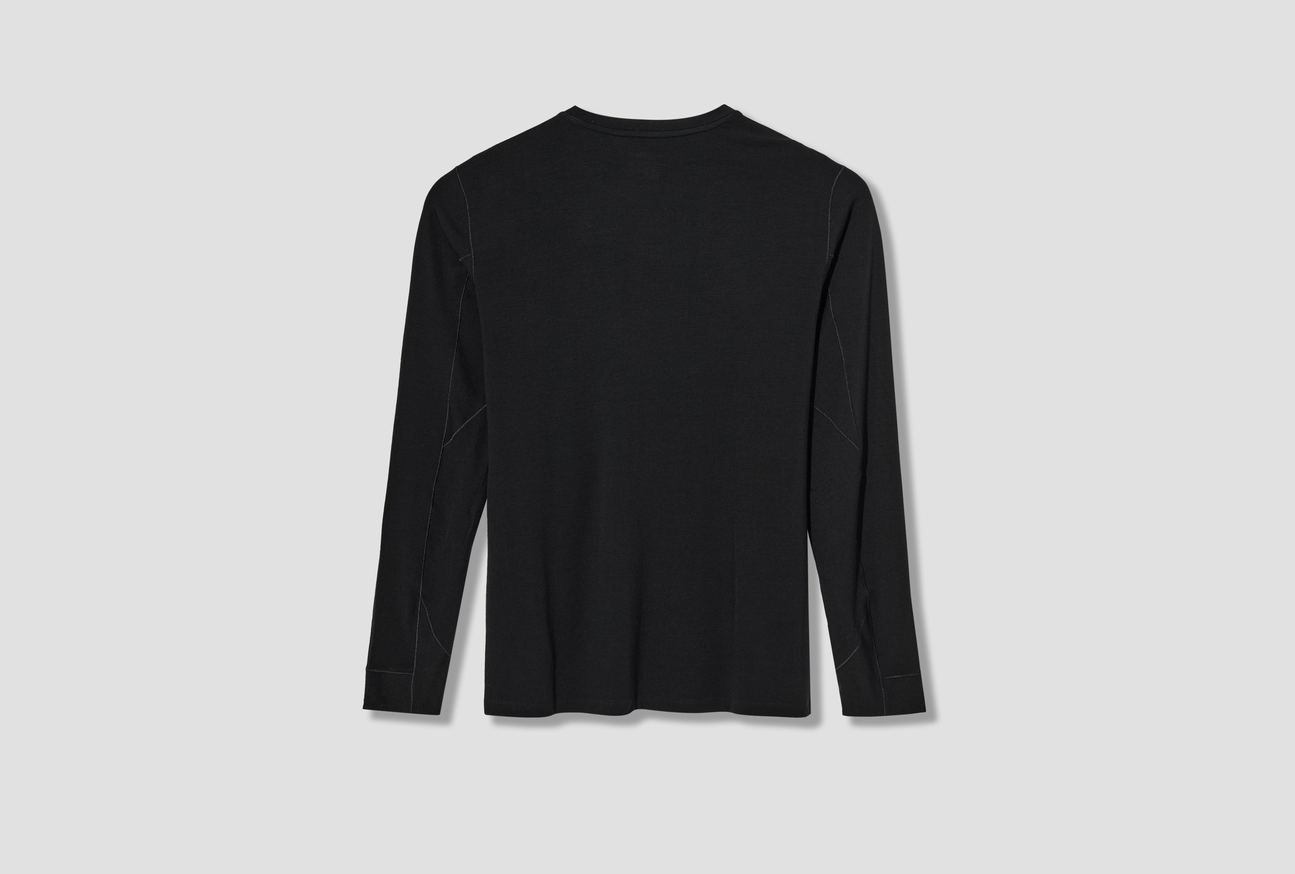 SATORO MERINO WOOL CREW NECK LS MEN'S X000010861 Black
