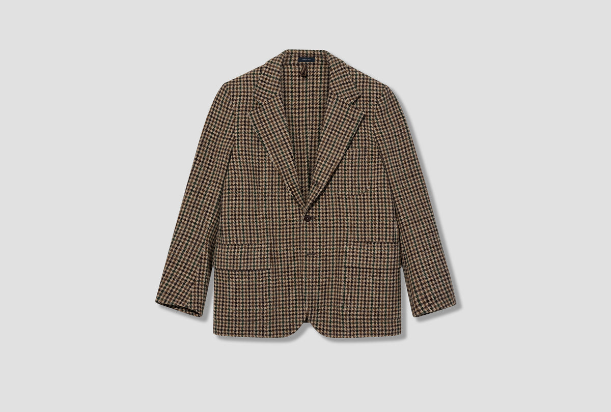 MKVII TWEED HOUNDCHECK GAMES BLAZER DR2A2F 26534-01 Brown