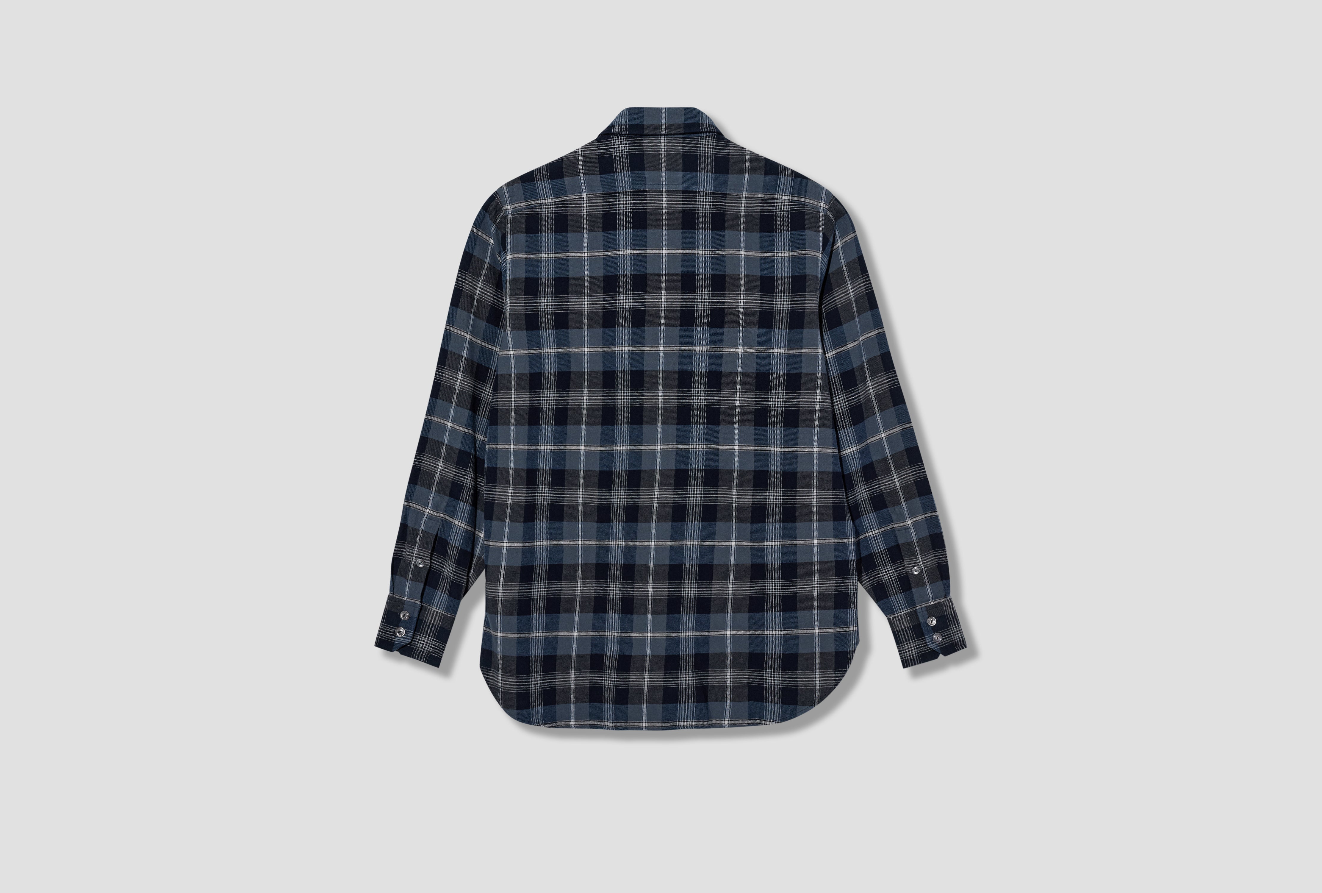 LONG POINT TWO-POCKET CHECK SHIRT DR2A4Q 26668-01 Blue
