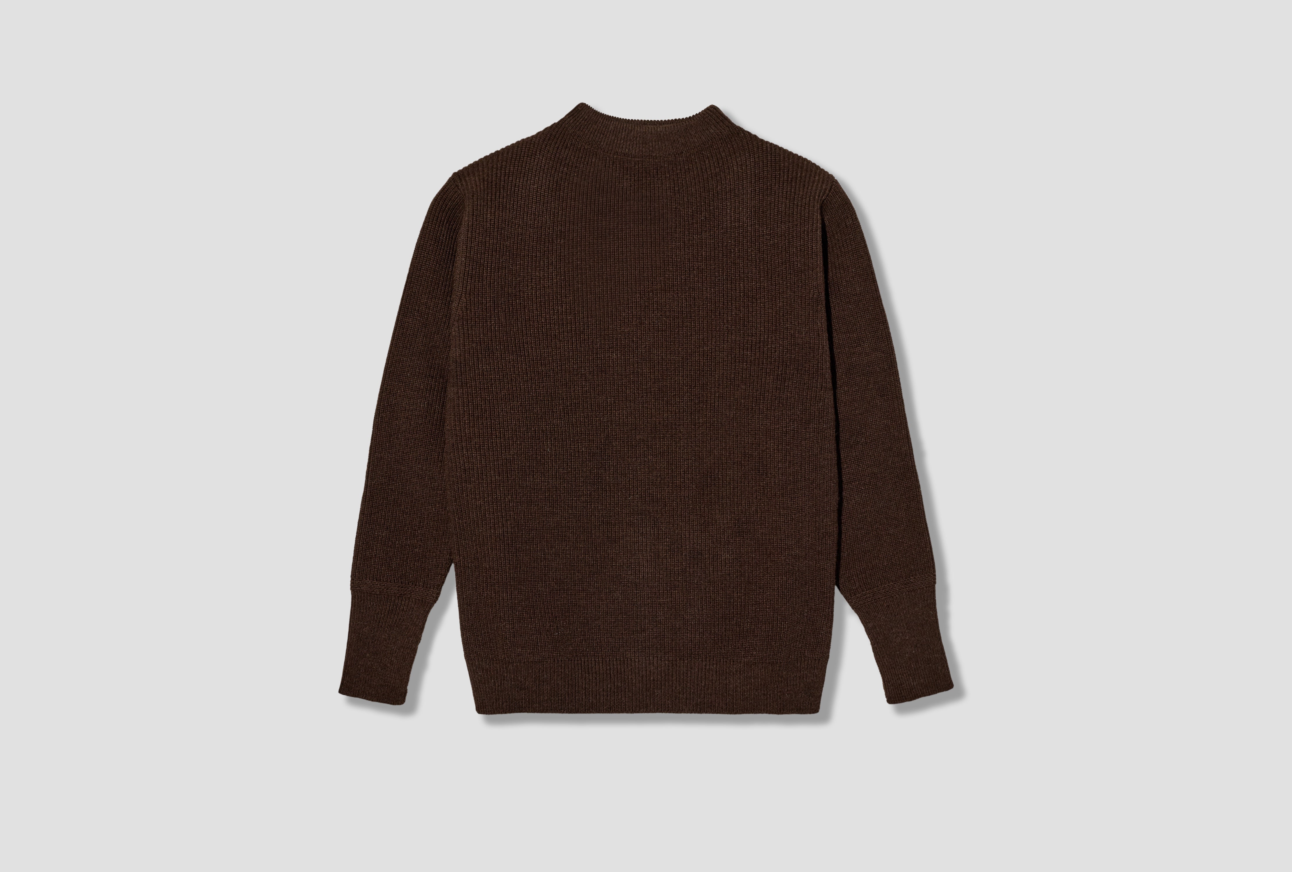 SAILOR CREWNECK - 7 GAUGE / UNDYED YARN Brown