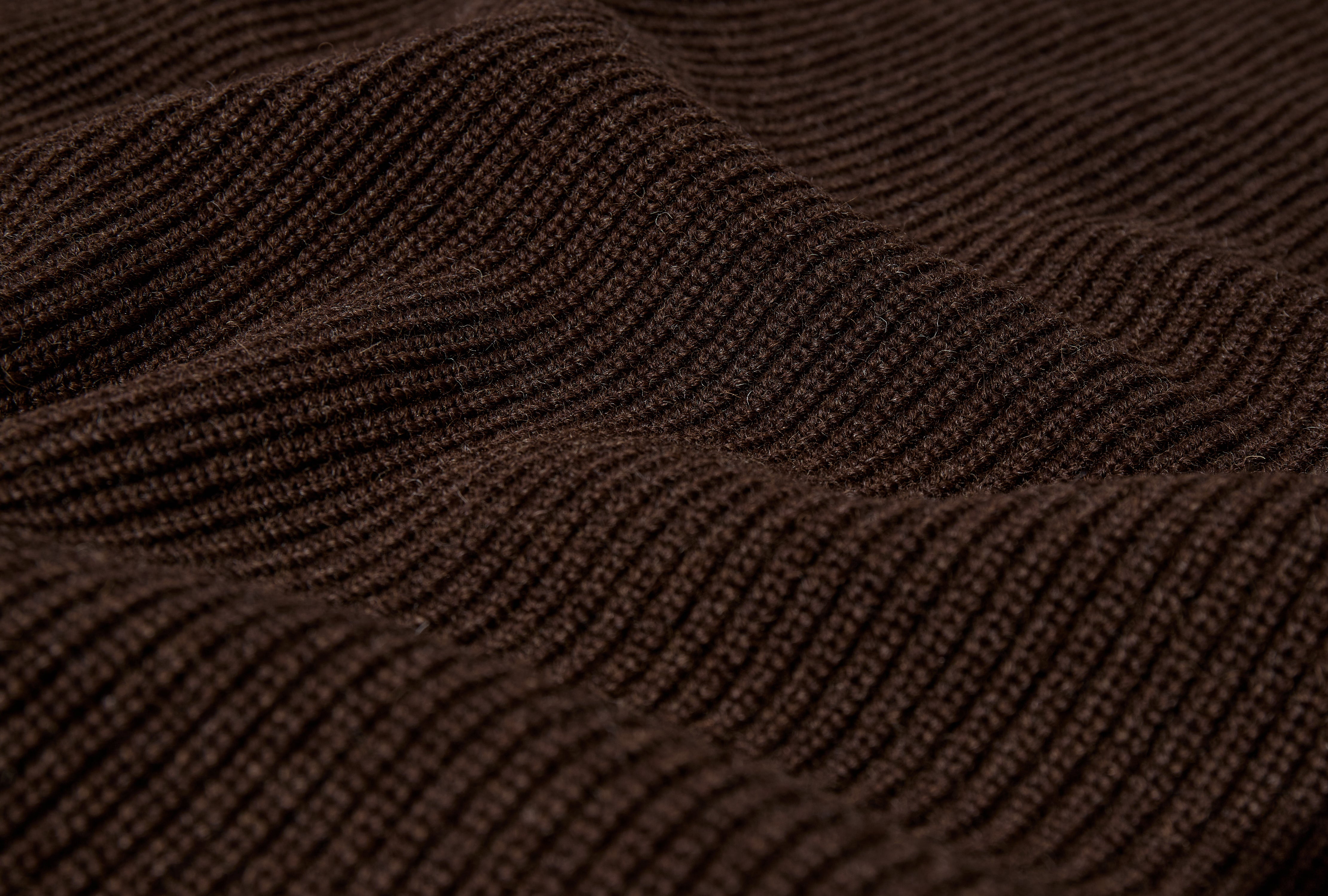 SAILOR CREWNECK - 7 GAUGE / UNDYED YARN Brown