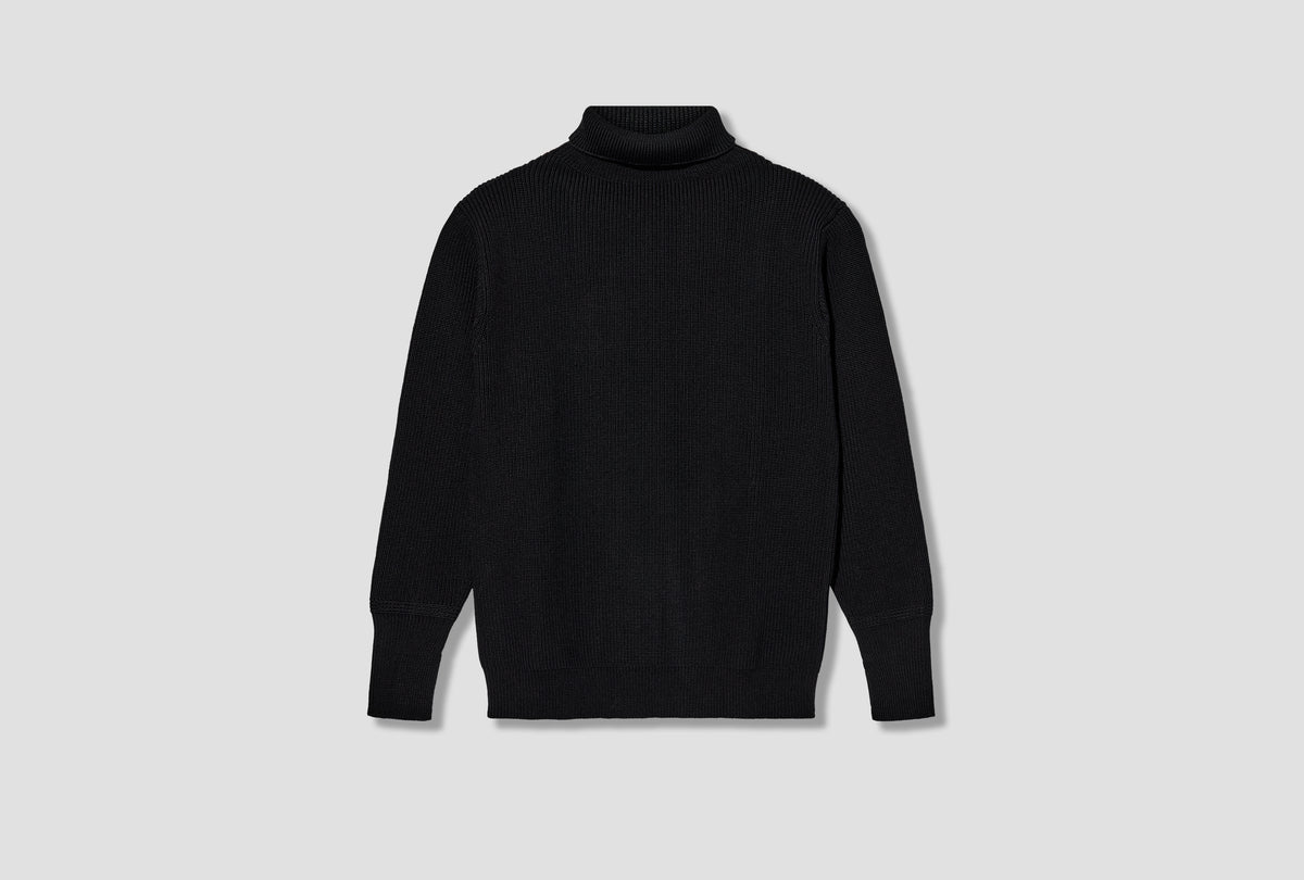 SAILOR TURTLENECK - 7 GAUGE / SIGNATURE YARN Black