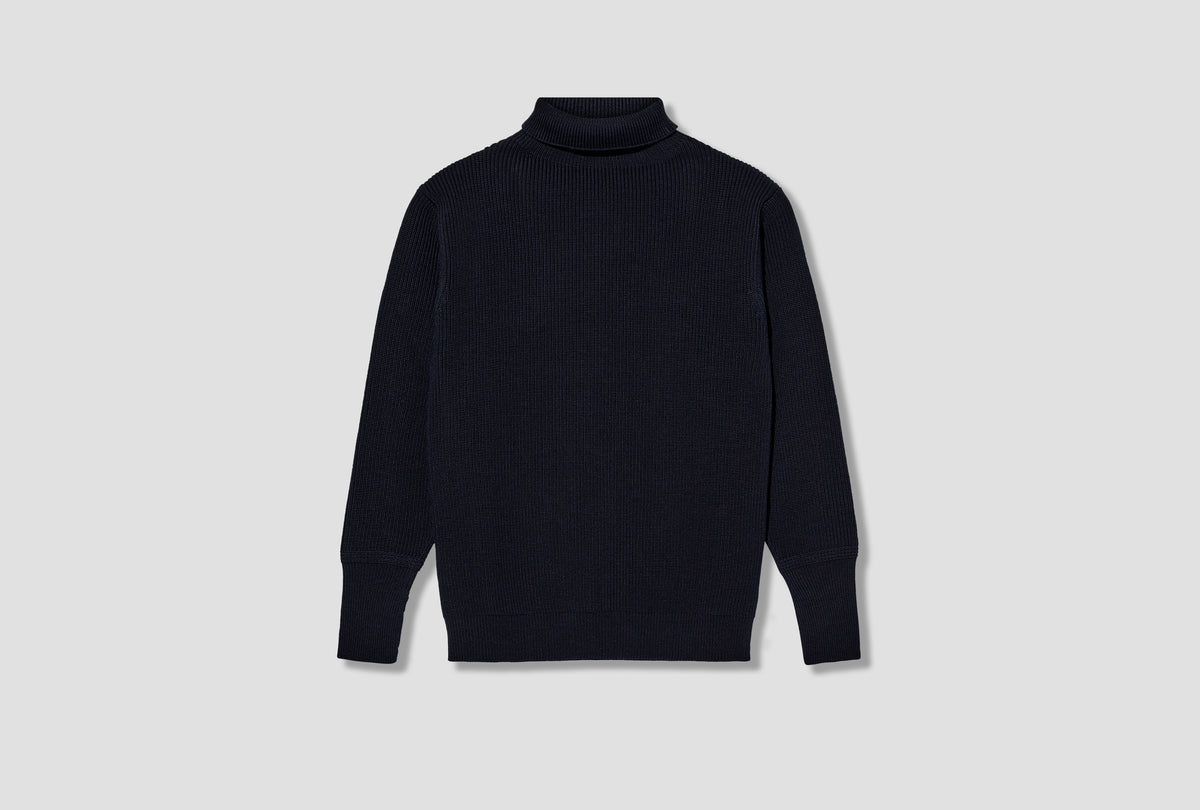 SAILOR TURTLENECK - 7 GAUGE / SIGNATURE YARN Navy