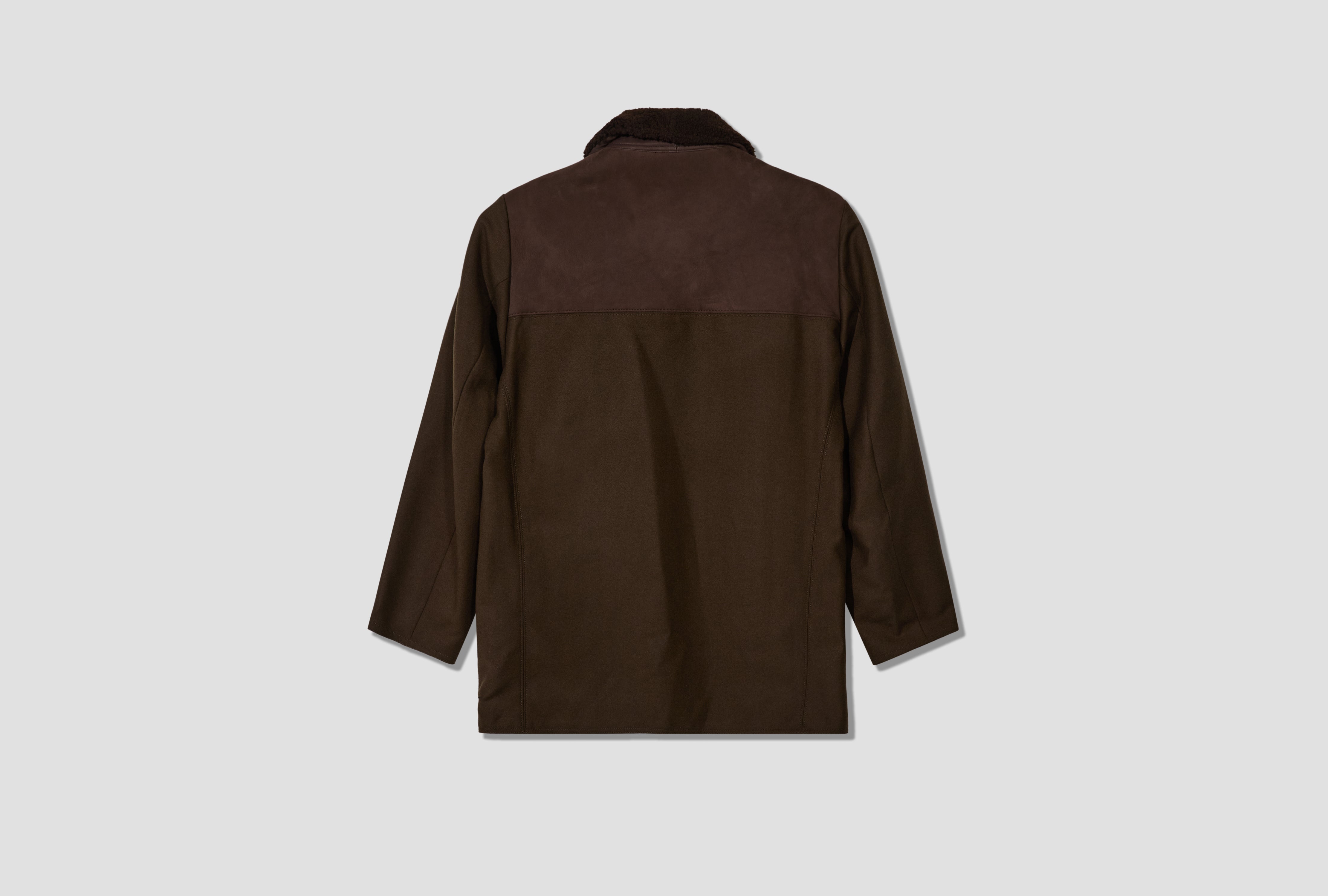 GREGORY - REFINED MOUTON DONKEY COAT NN-2703B18 Olive