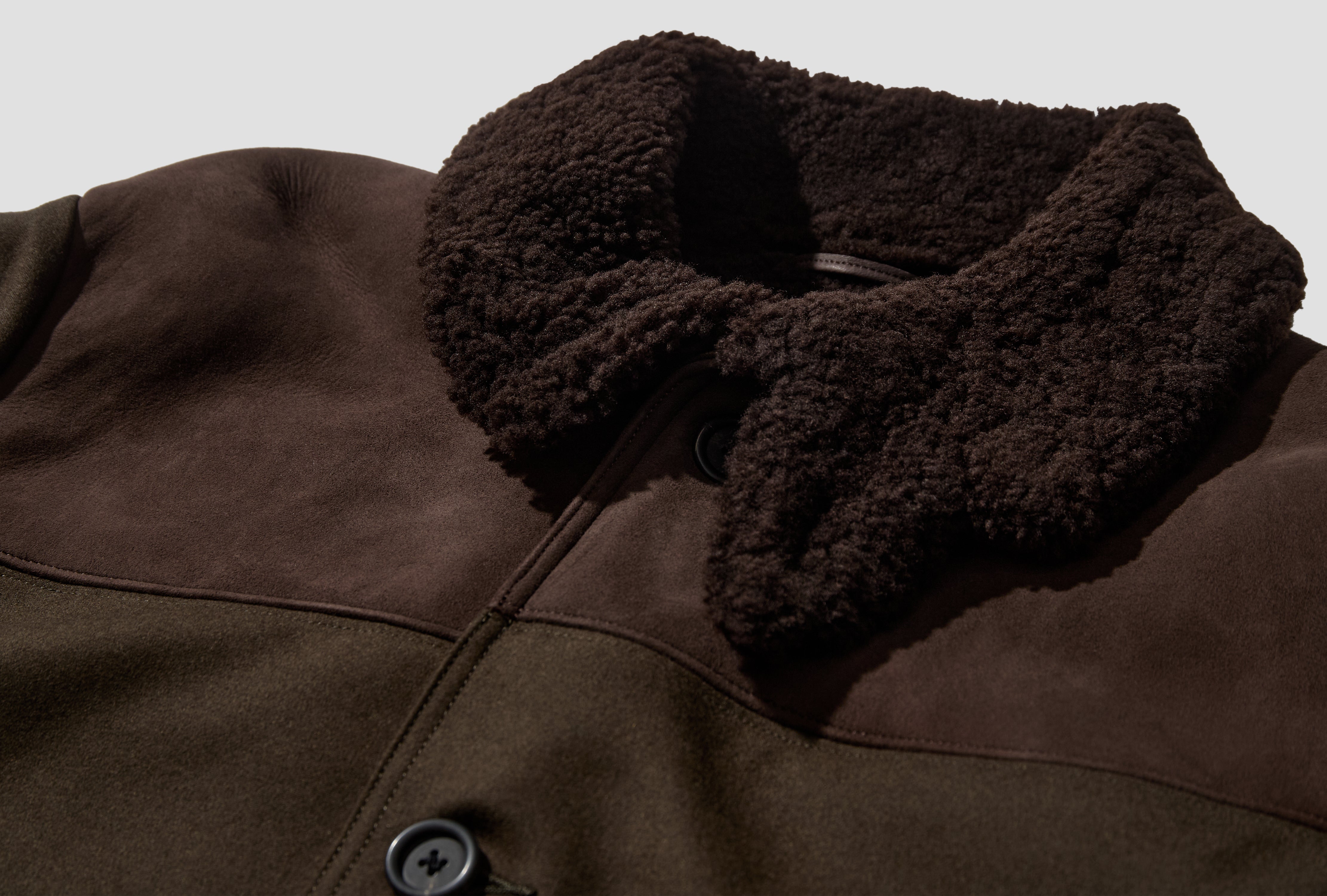 GREGORY - REFINED MOUTON DONKEY COAT NN-2703B18 Olive