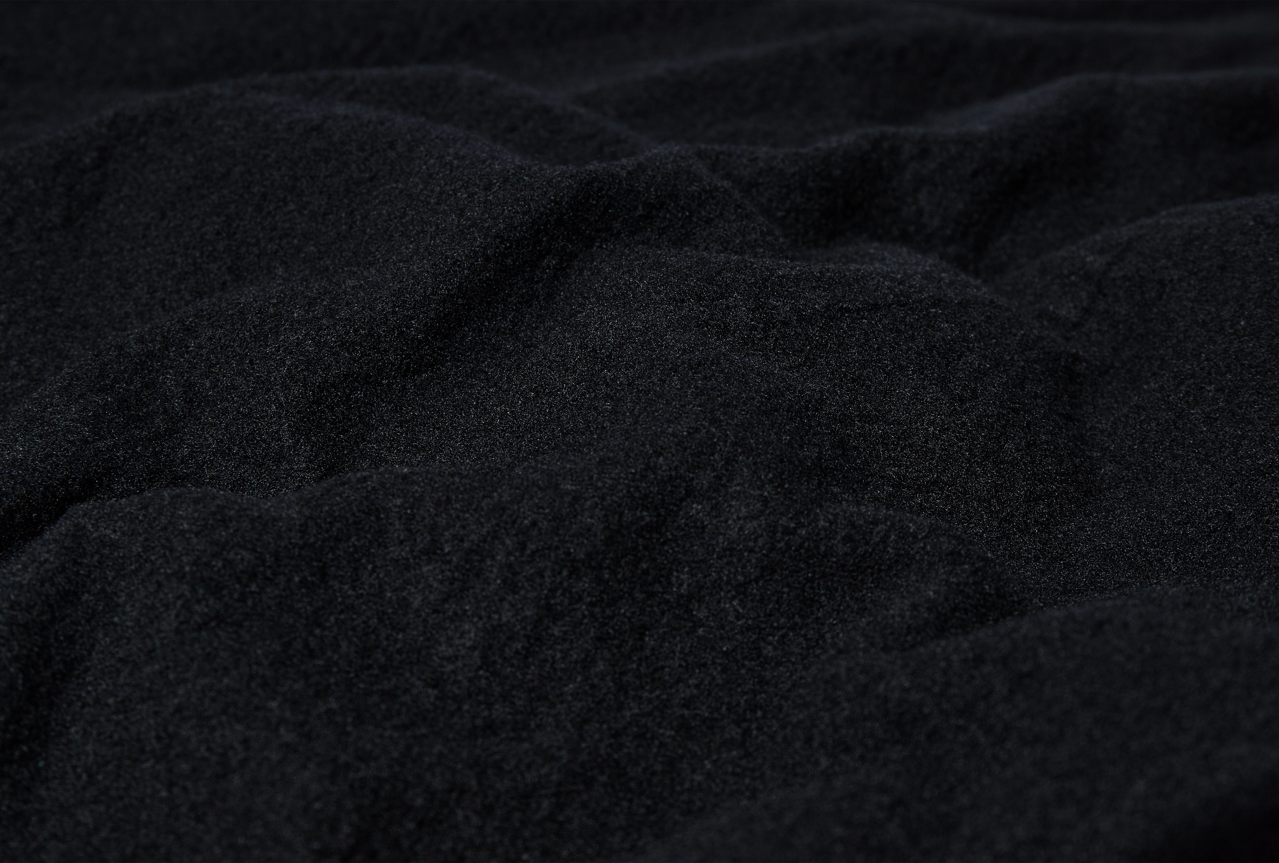 WOOL SERGE GARMENT FULLED HR-J105-W26 Black