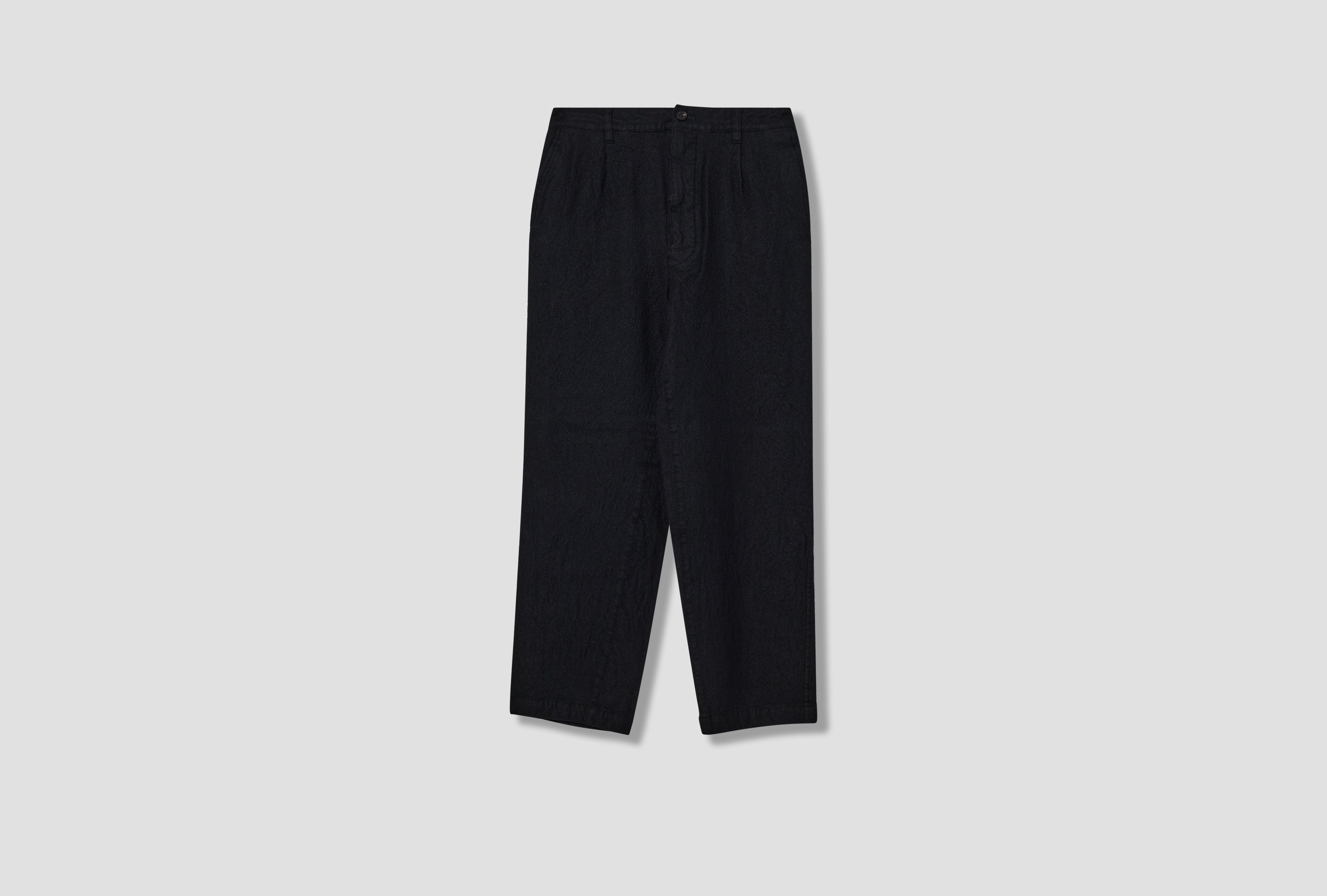 WOOL SERGE GARMENT FULLED HR-P105-W26 Black