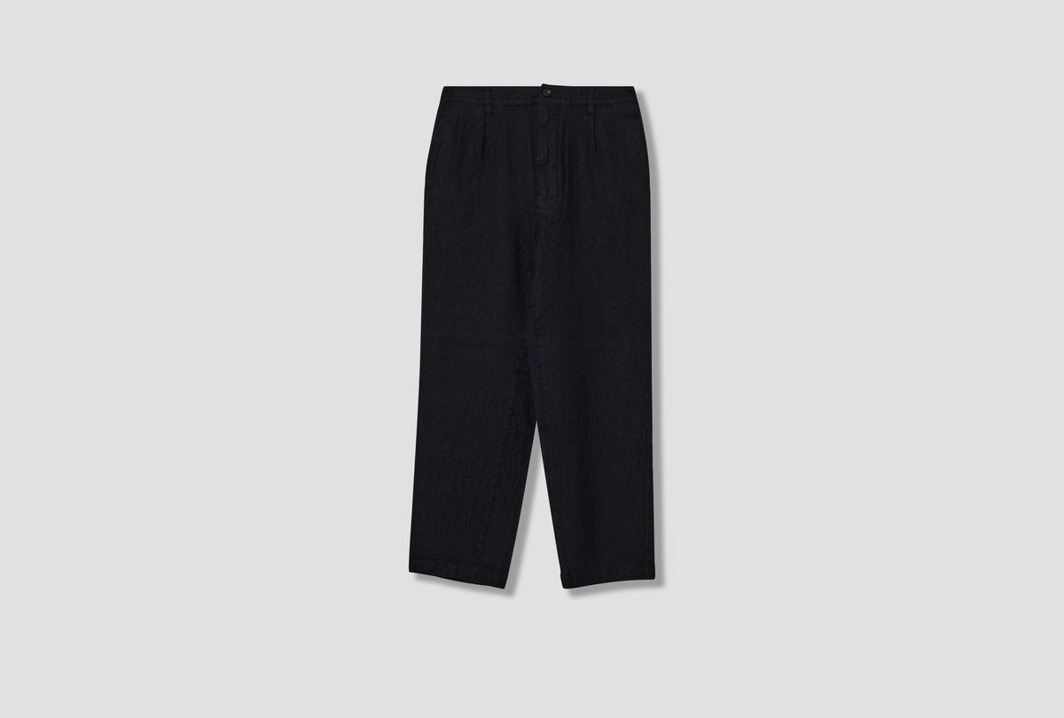 WOOL SERGE GARMENT FULLED HR-P105-W26 Black