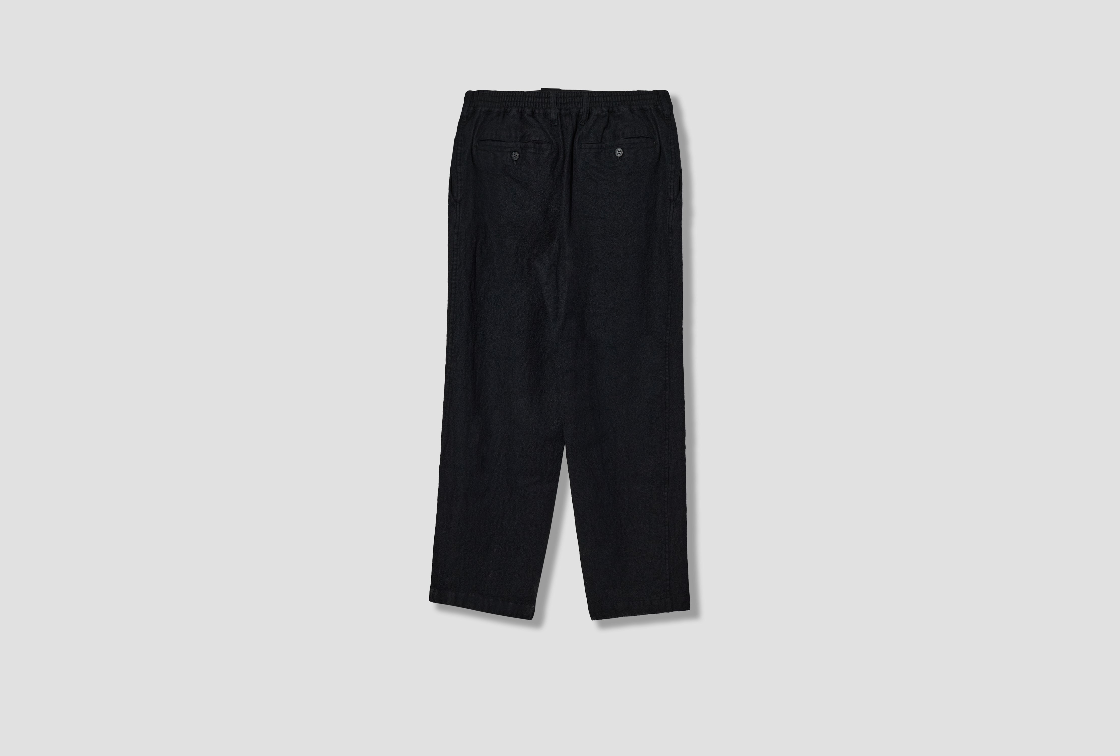 WOOL SERGE GARMENT FULLED HR-P105-W26 Black